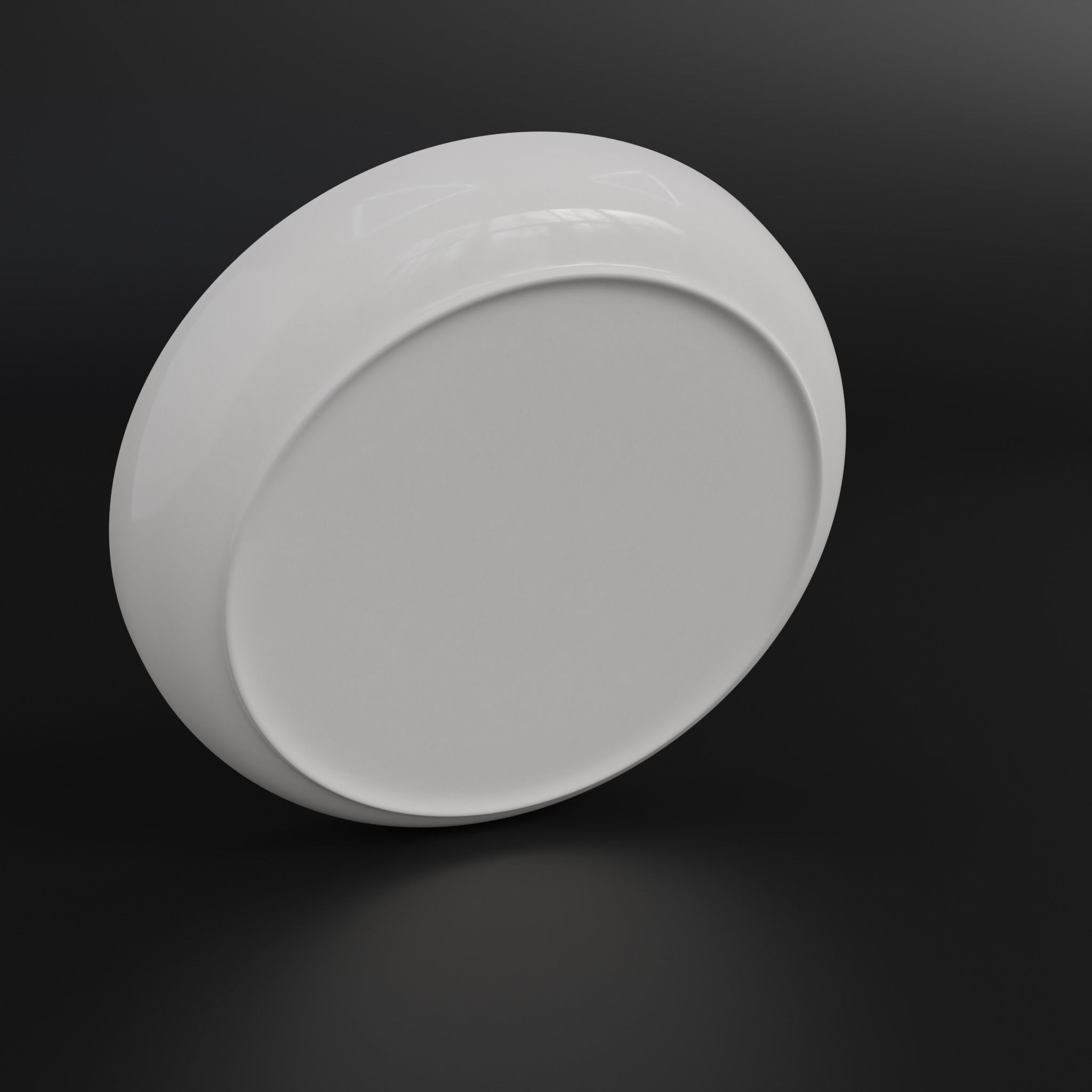 Porcelain Deep plate Low-poly 3D model_8