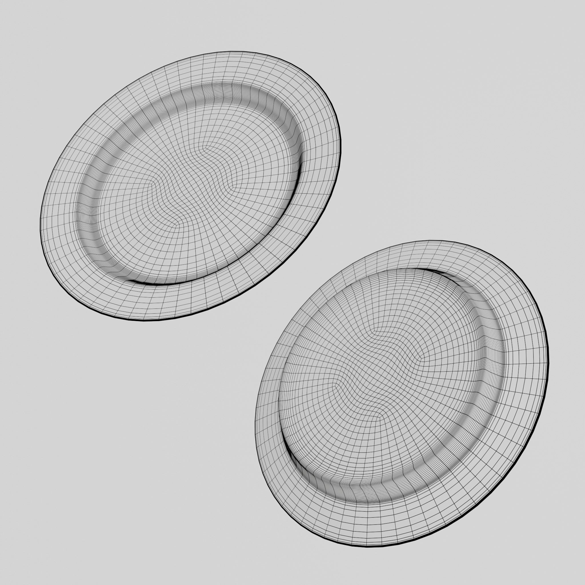 Porcelain Dinner plate Low-poly 3D model_14