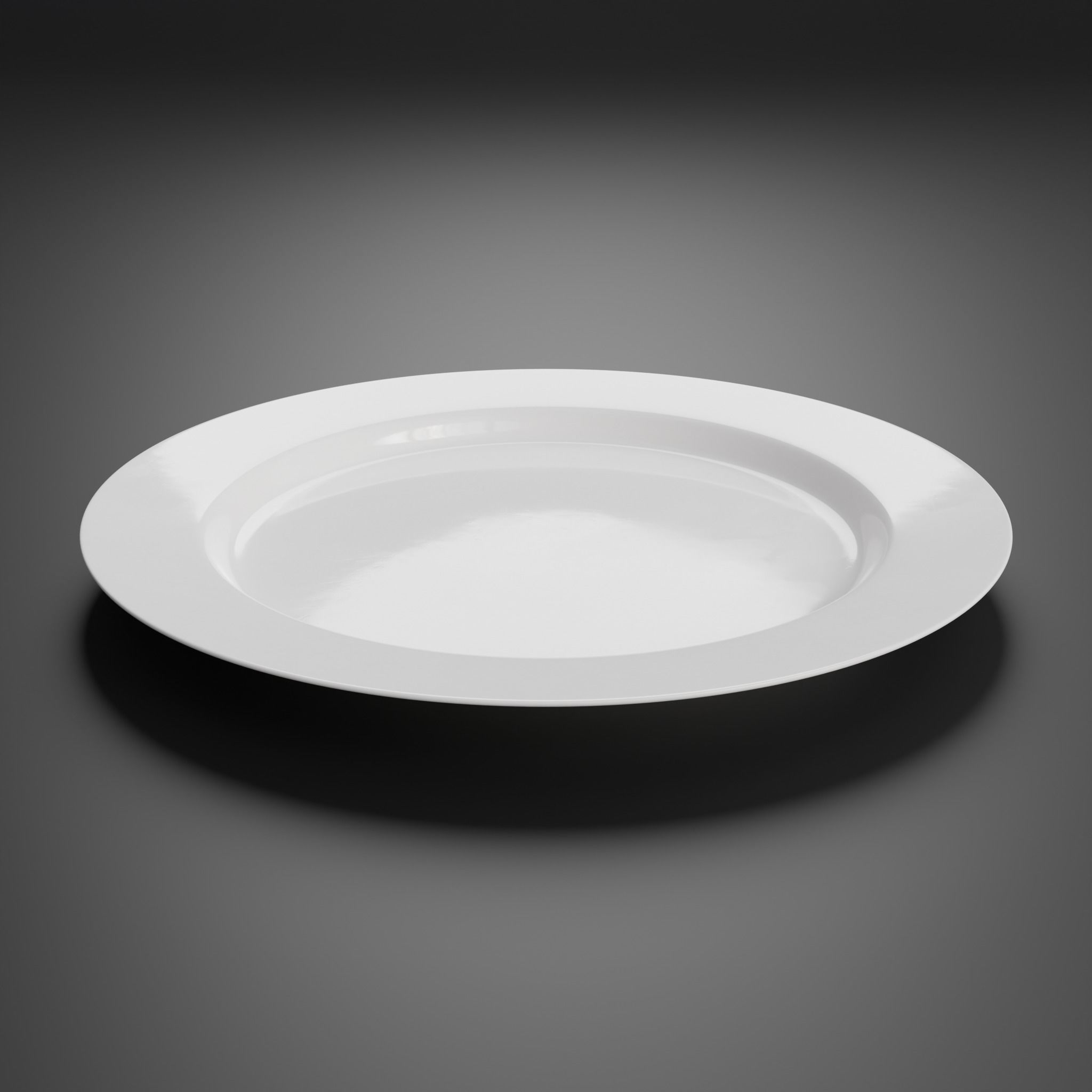 Porcelain Dinner plate Low-poly 3D model_1