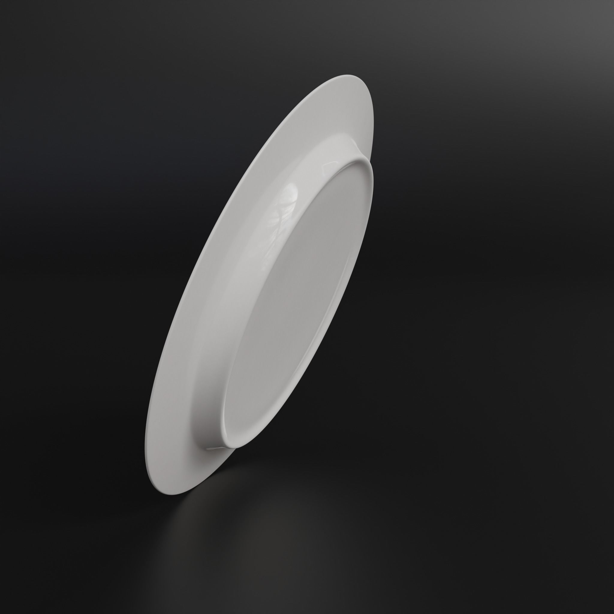 Porcelain Dinner plate Low-poly 3D model_9