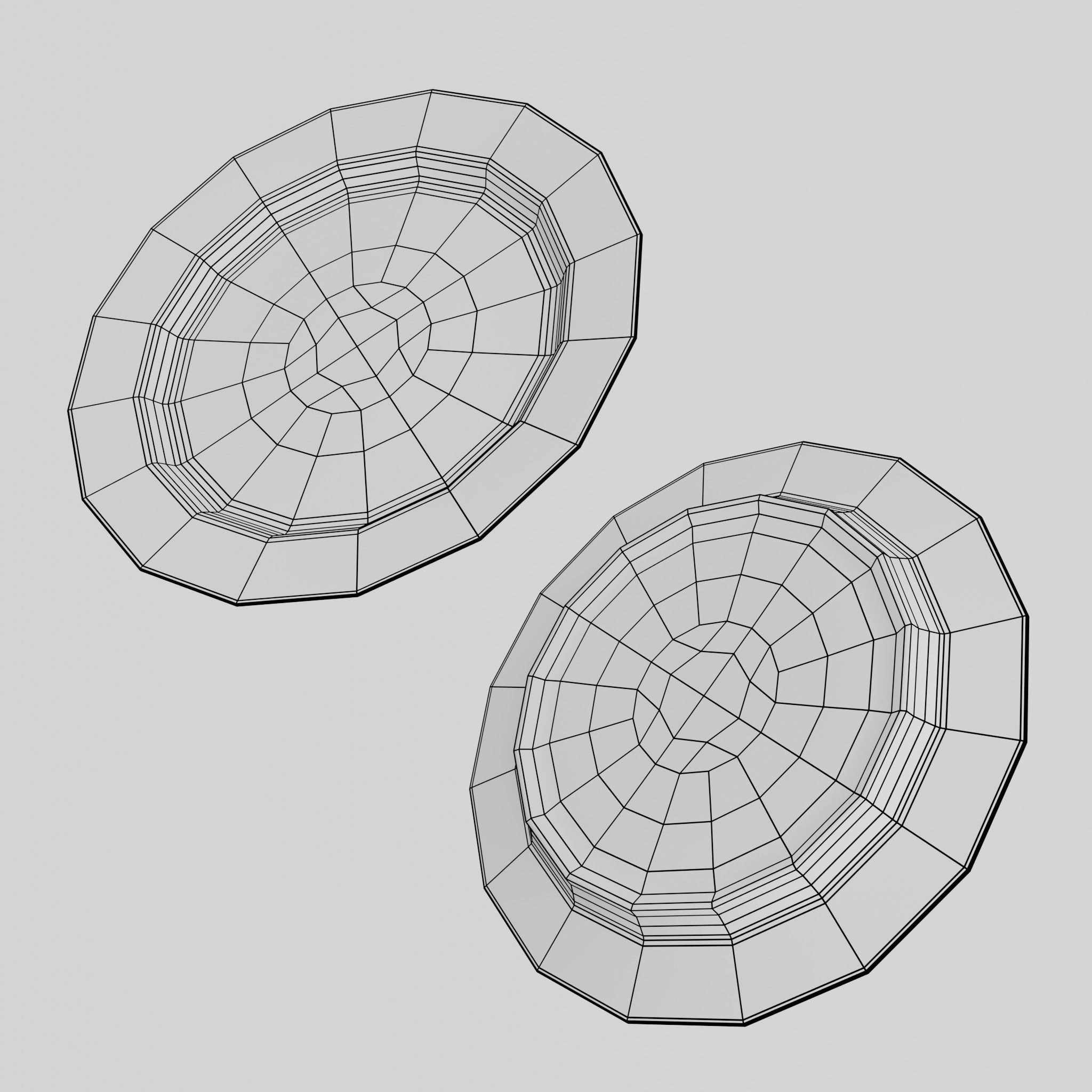 Porcelain Dinner plate Low-poly 3D model_12