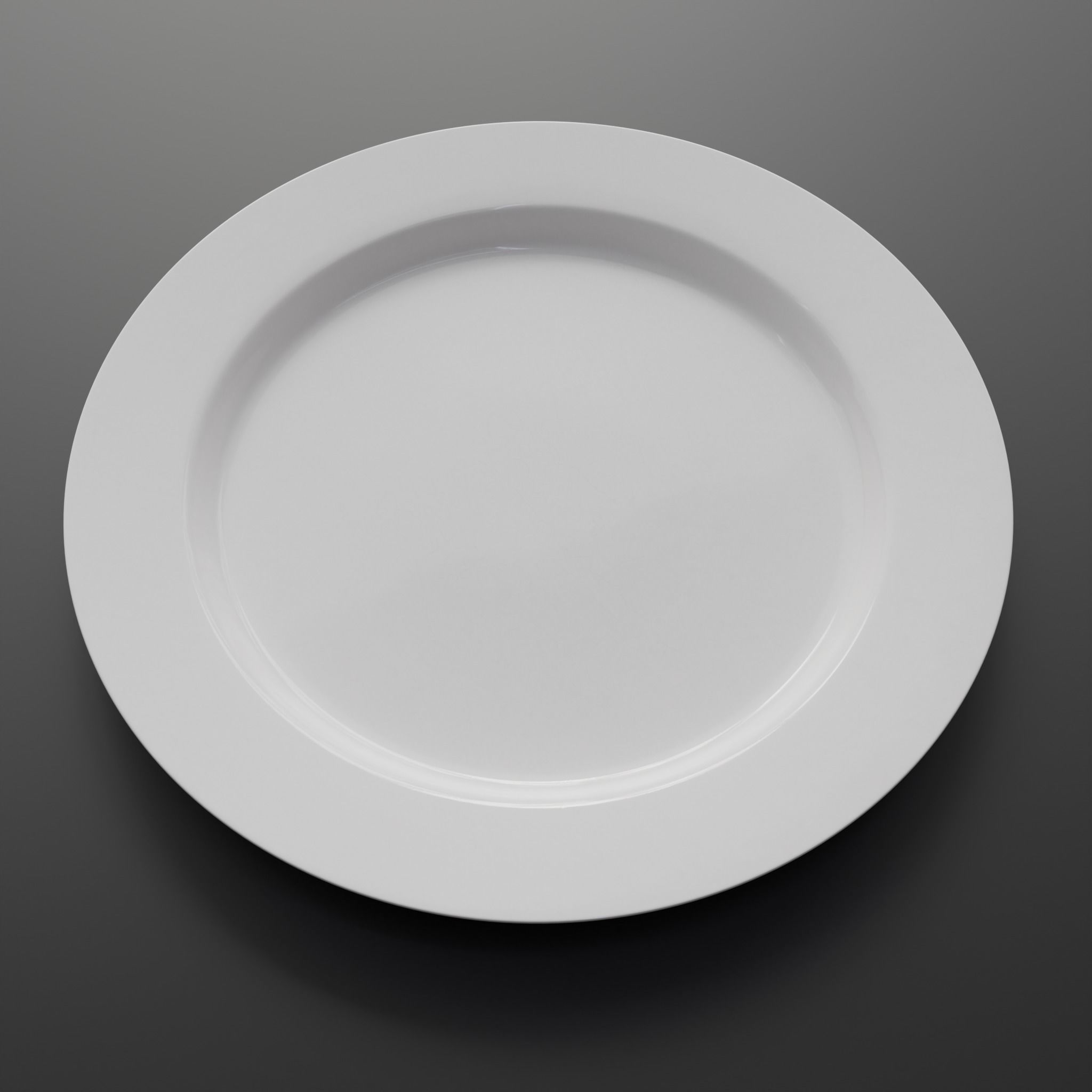 Porcelain Dinner plate Low-poly 3D model_2