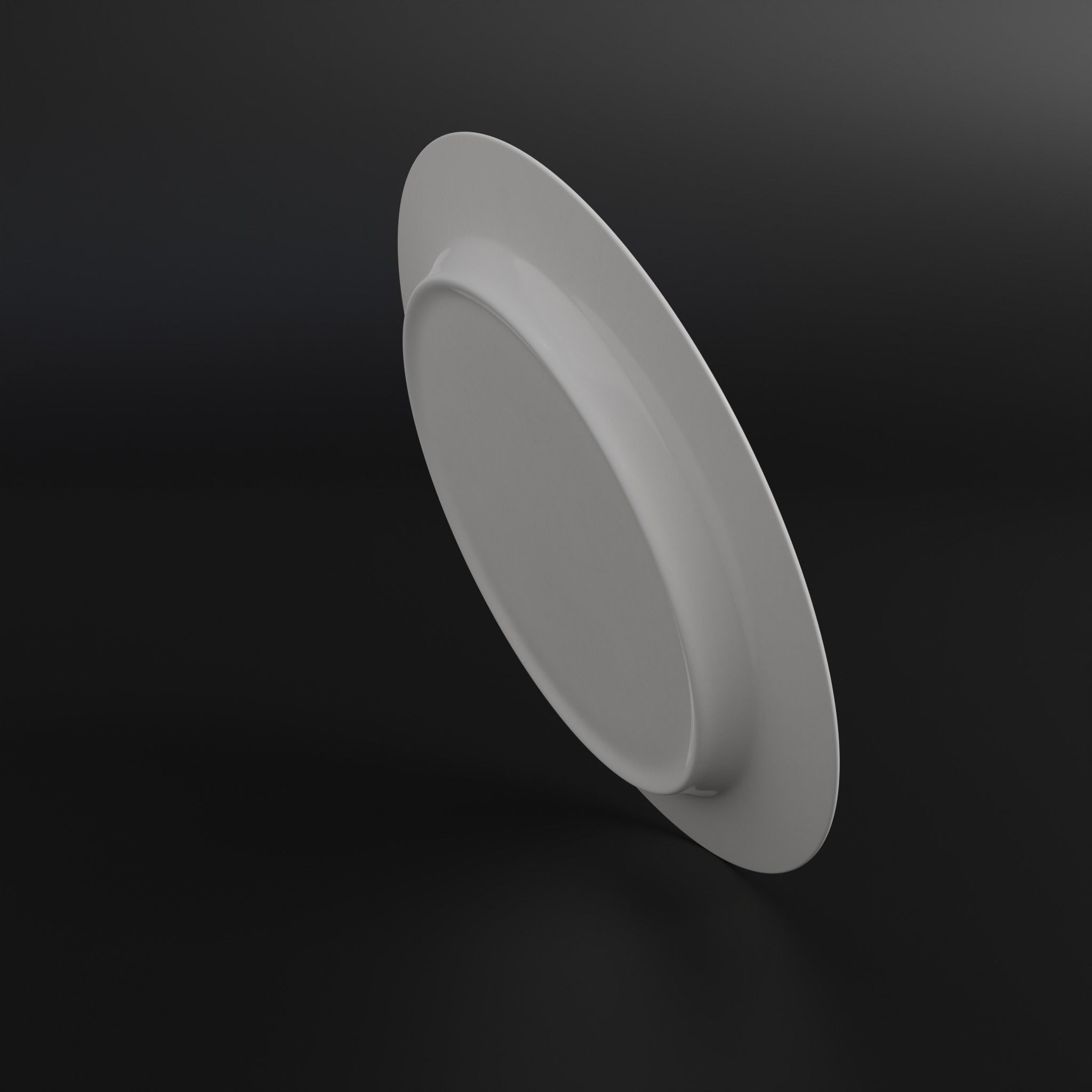 Porcelain Dinner plate Low-poly 3D model_6