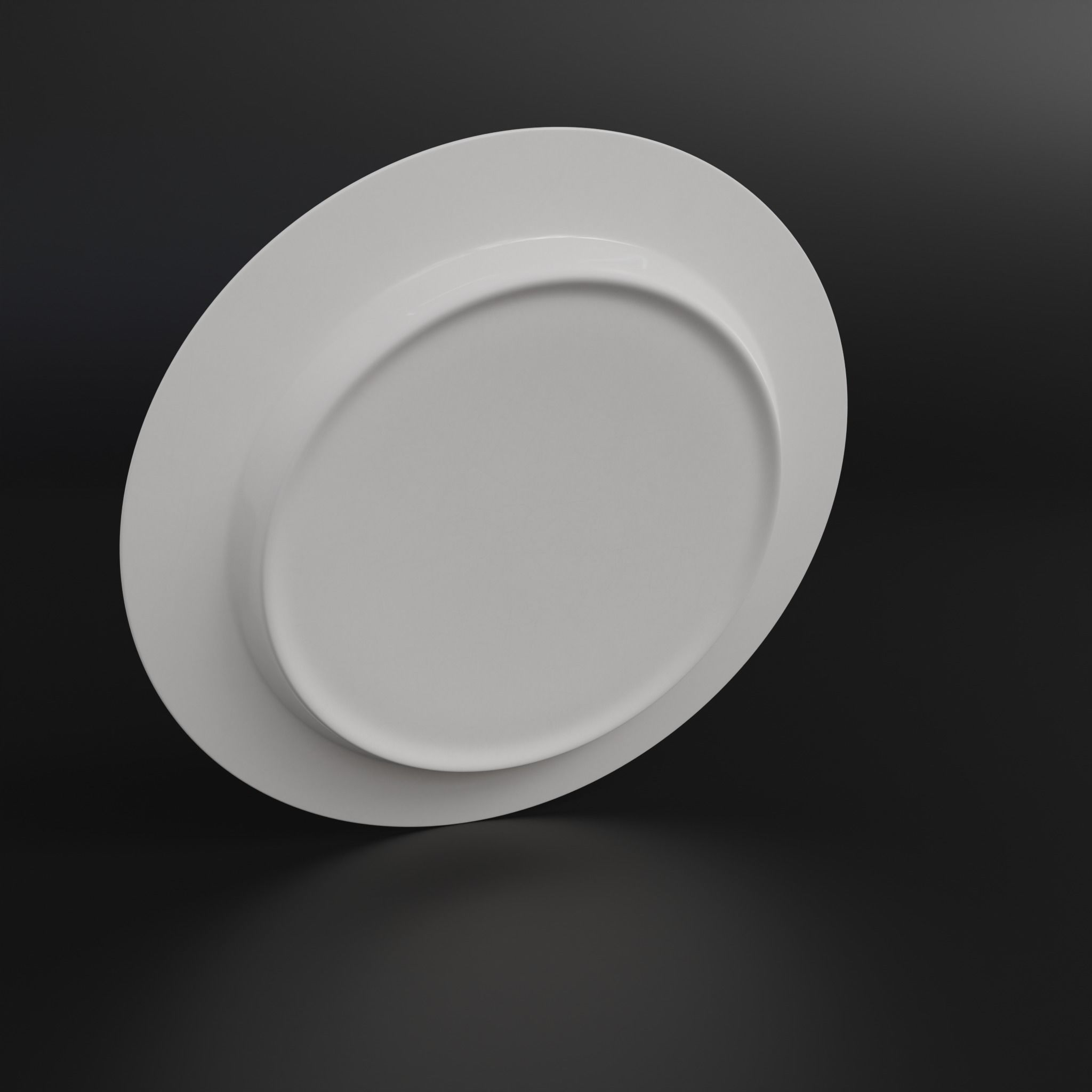 Porcelain Dinner plate Low-poly 3D model_8