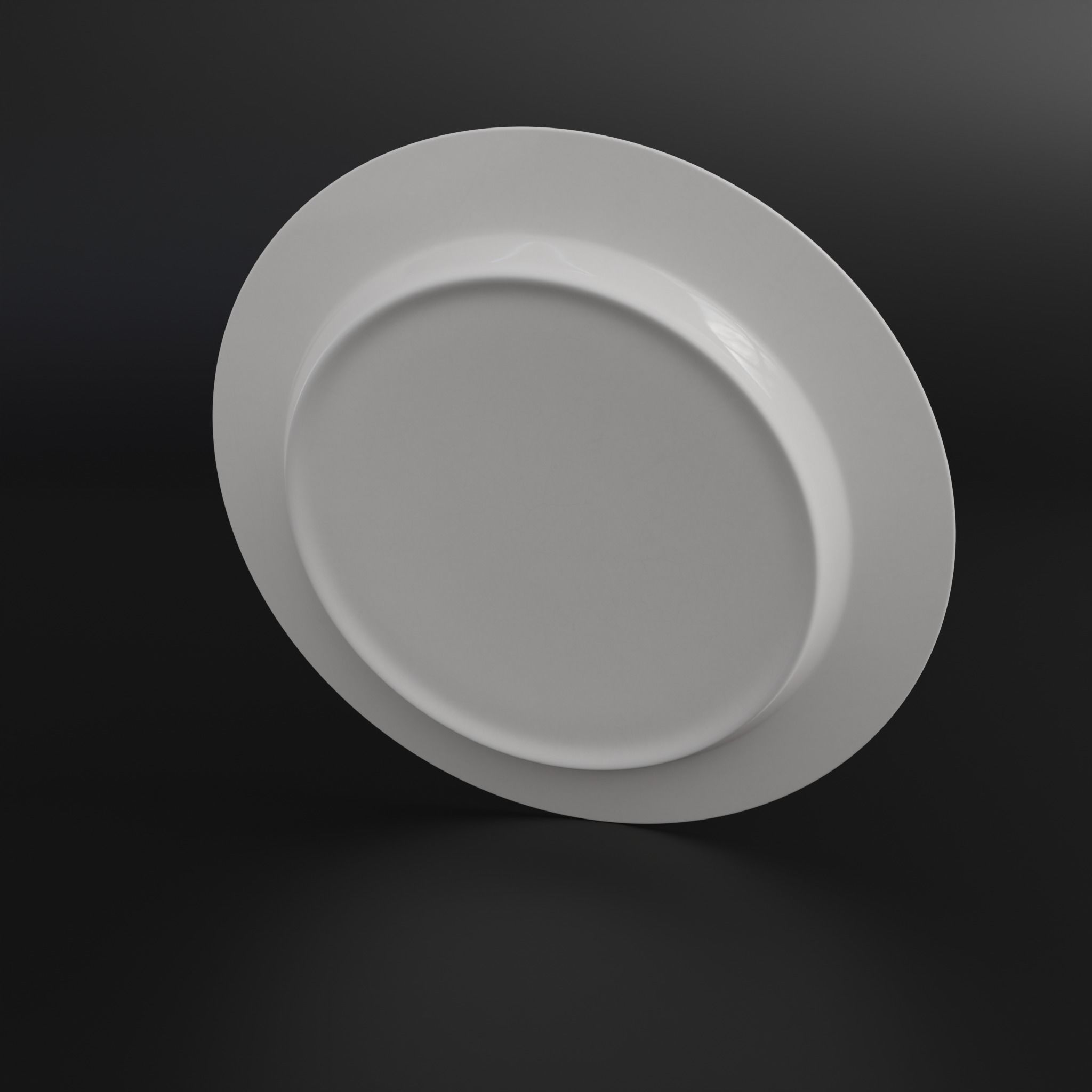 Porcelain Dinner plate Low-poly 3D model_7