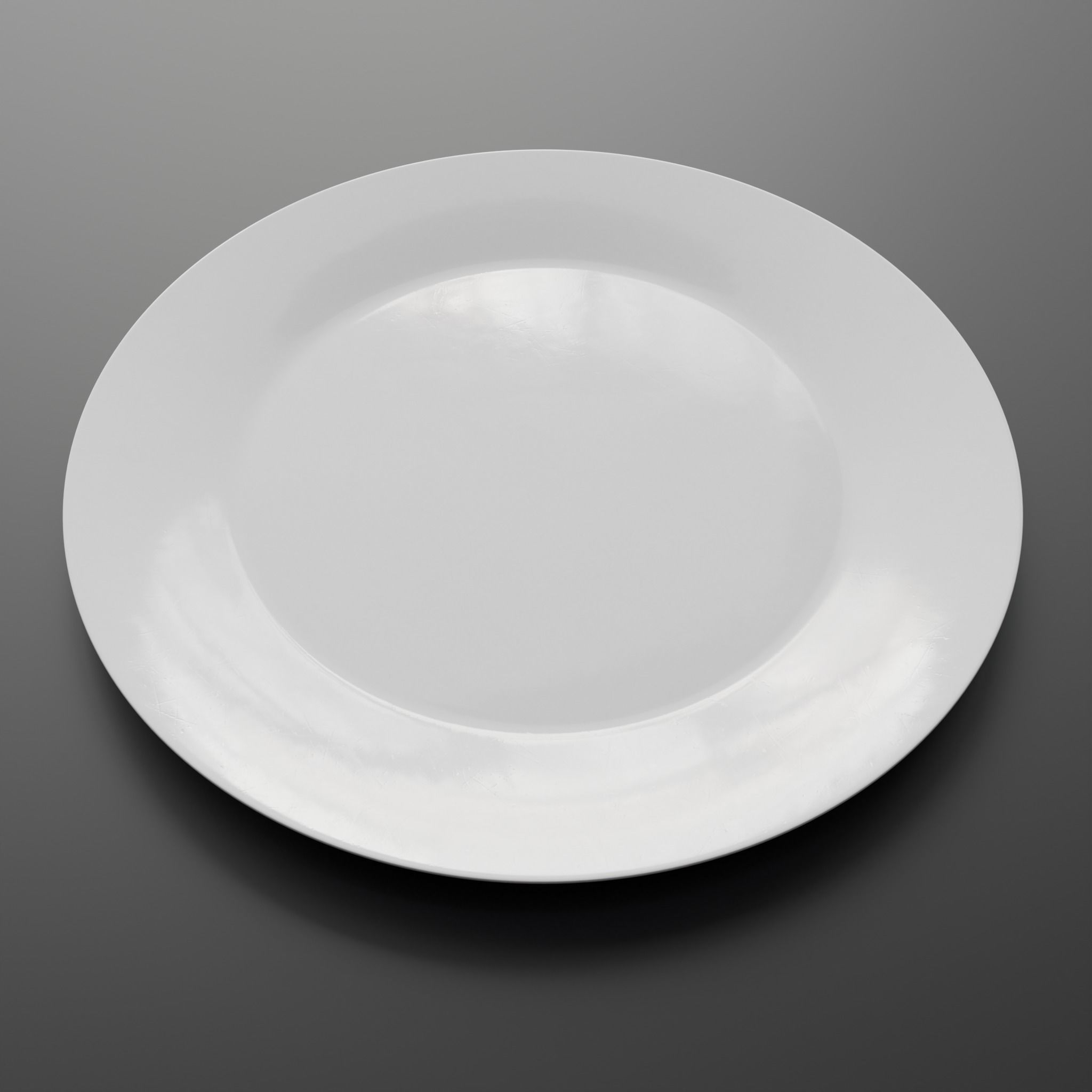 Porcelain Salad plate Low-poly 3D model_2