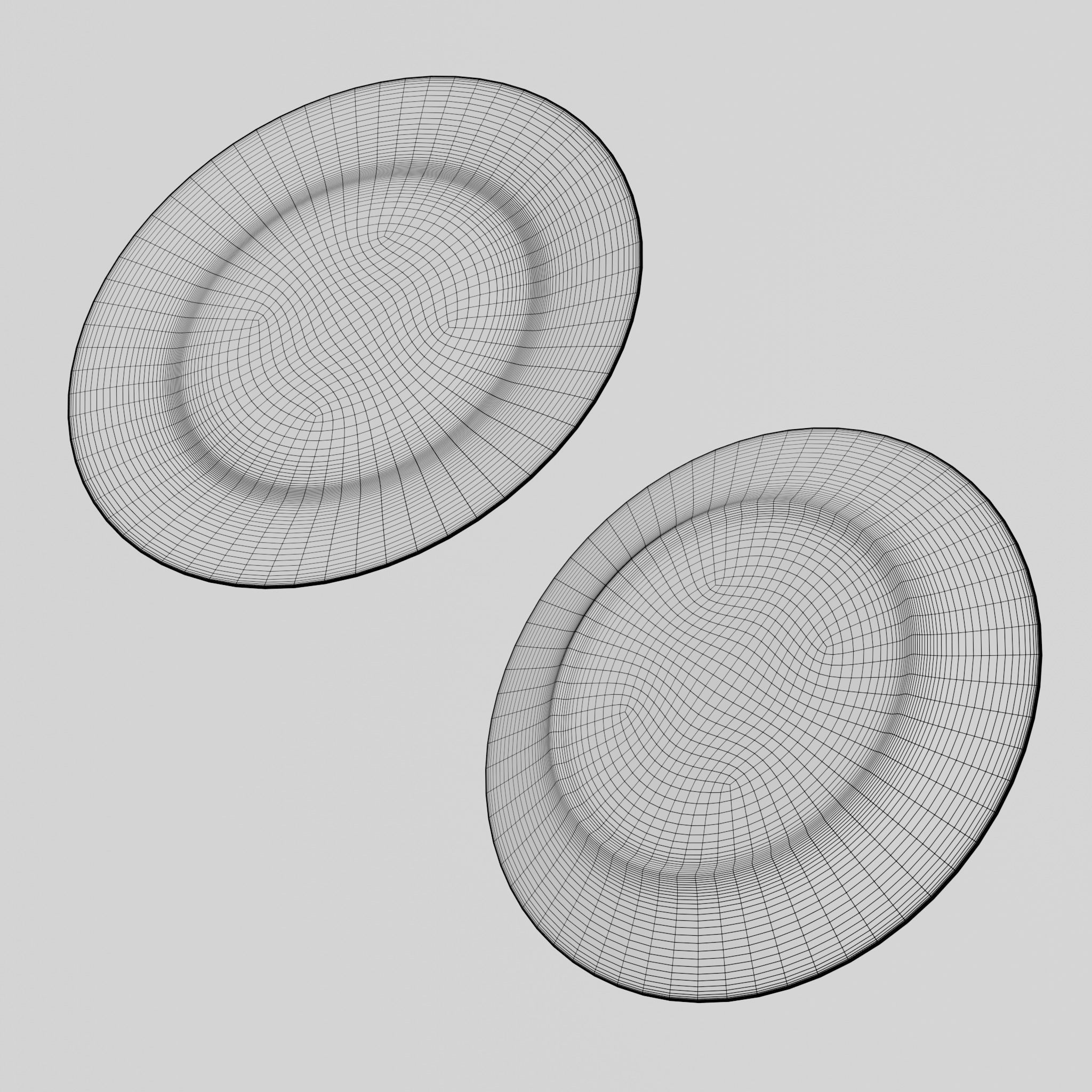 Porcelain Salad plate Low-poly 3D model_14