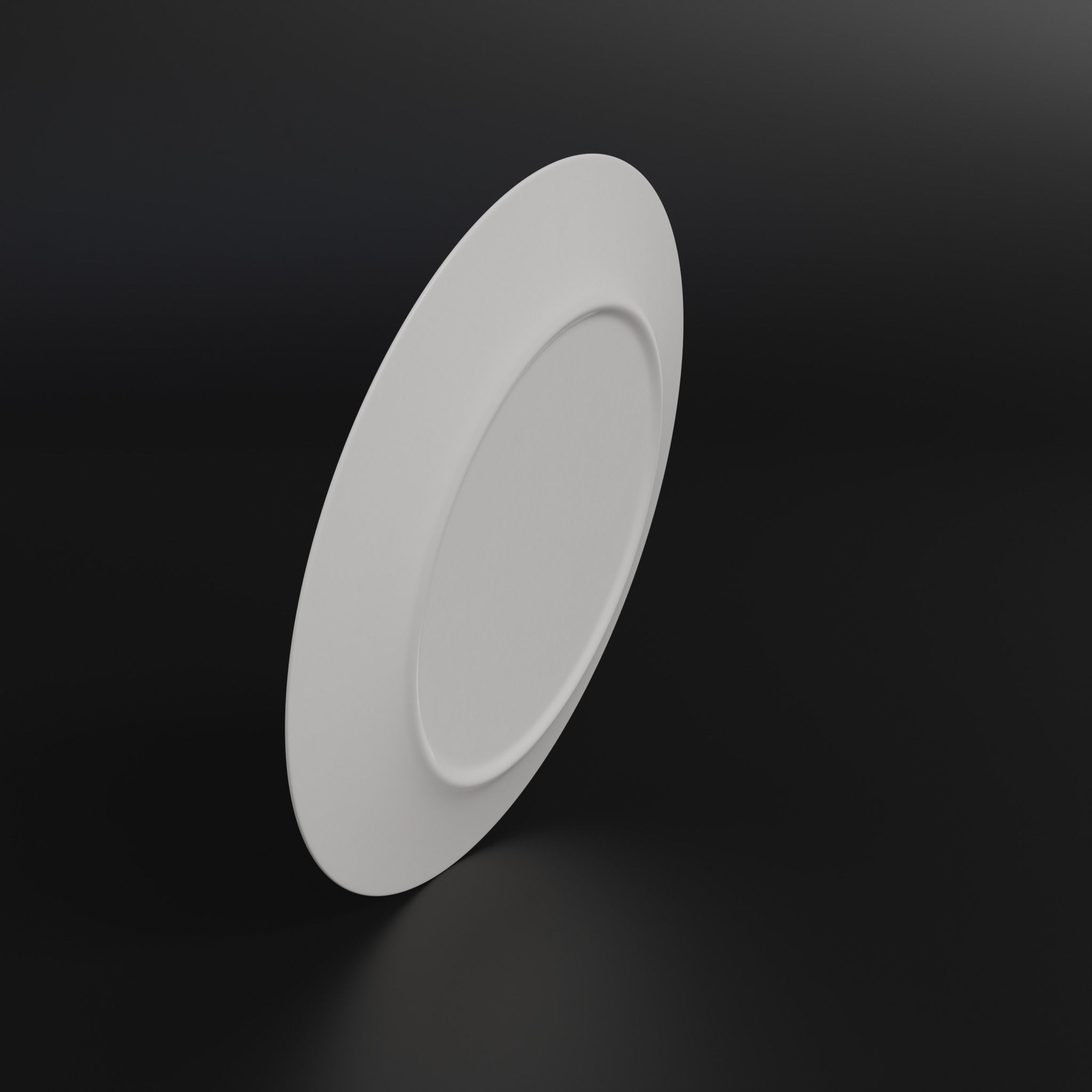 Porcelain Salad plate Low-poly 3D model_9