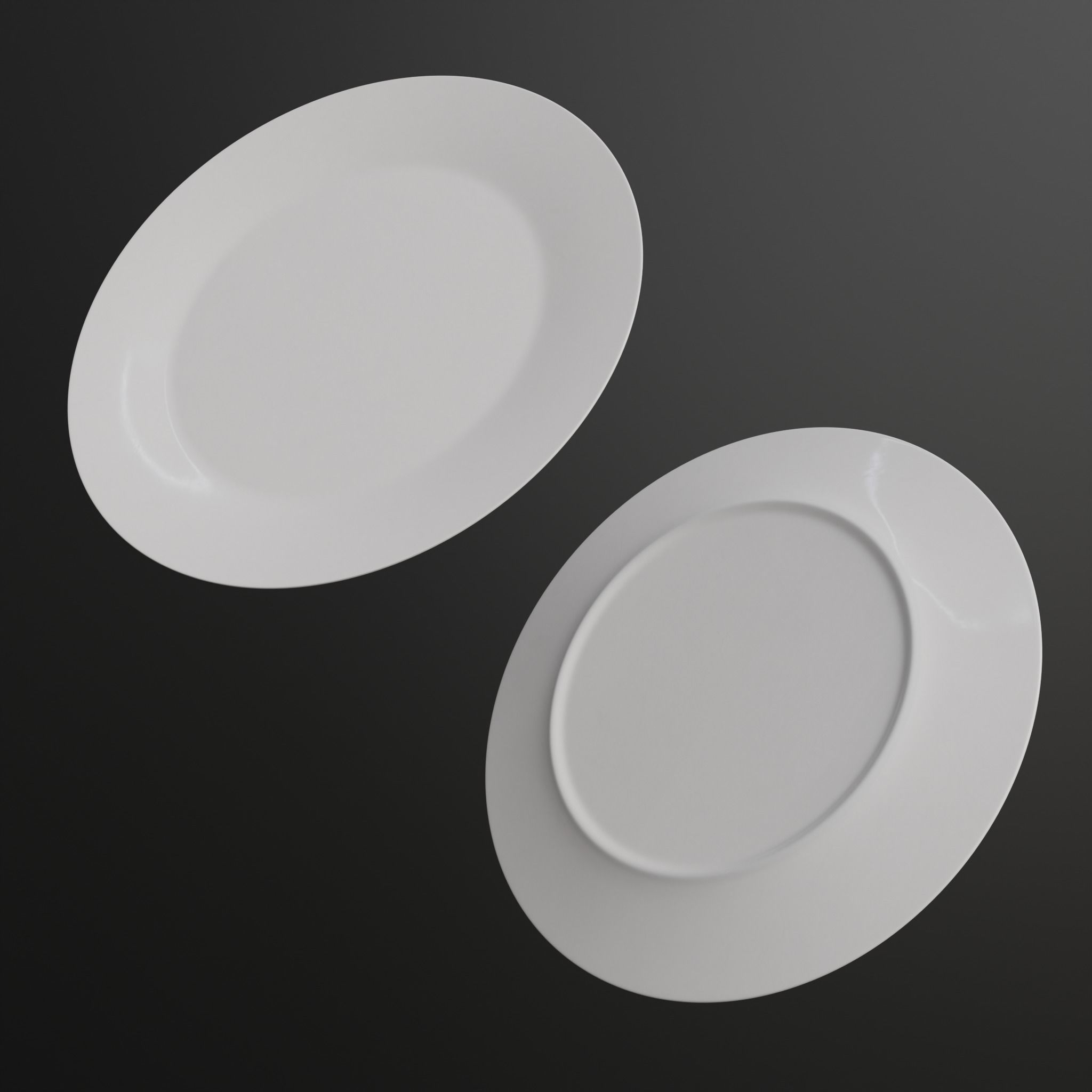 Porcelain Salad plate Low-poly 3D model_11