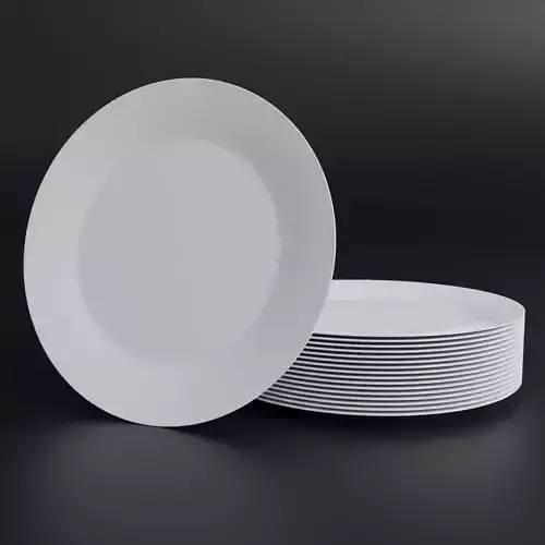 Porcelain Salad plate Low-poly 3D model