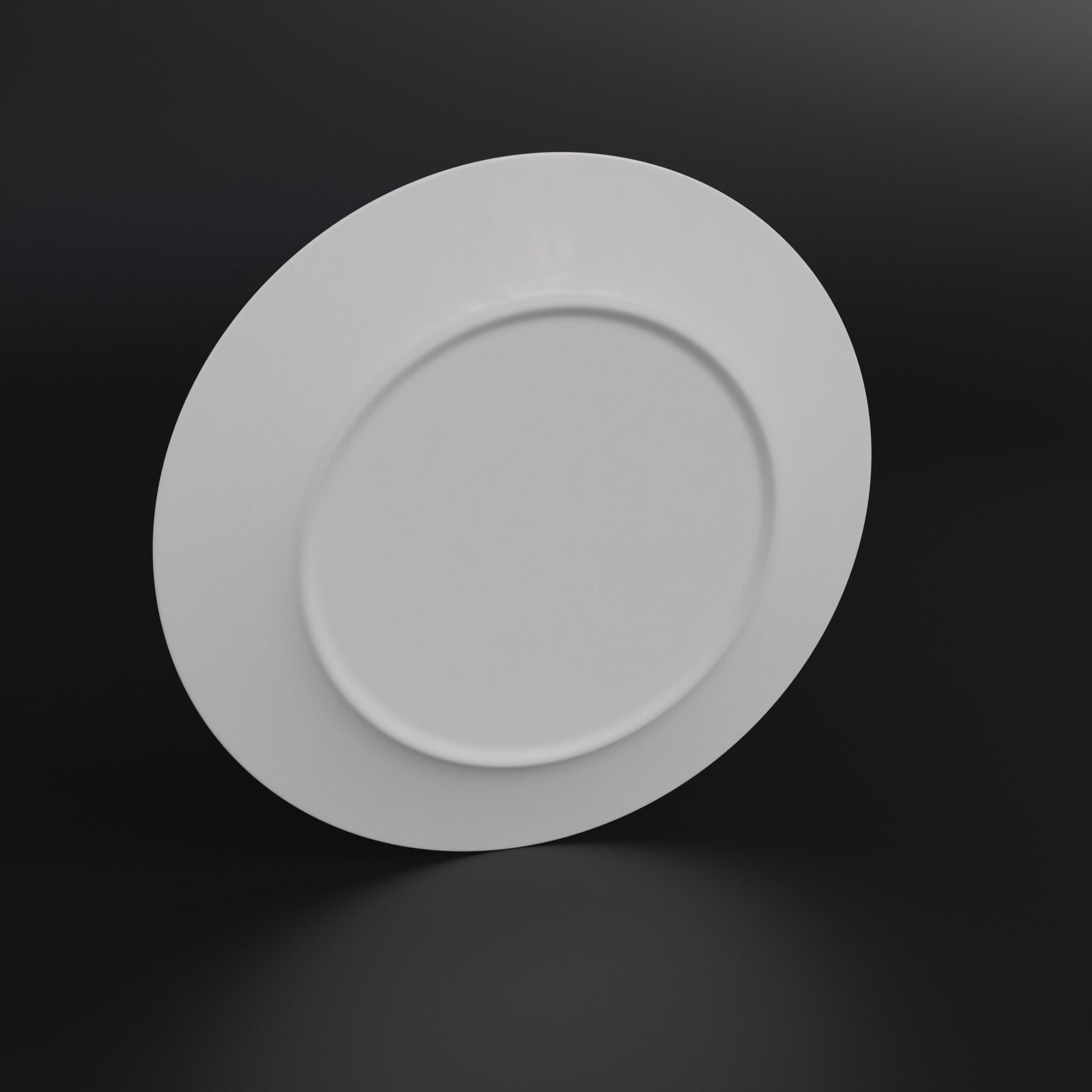 Porcelain Salad plate Low-poly 3D model_8