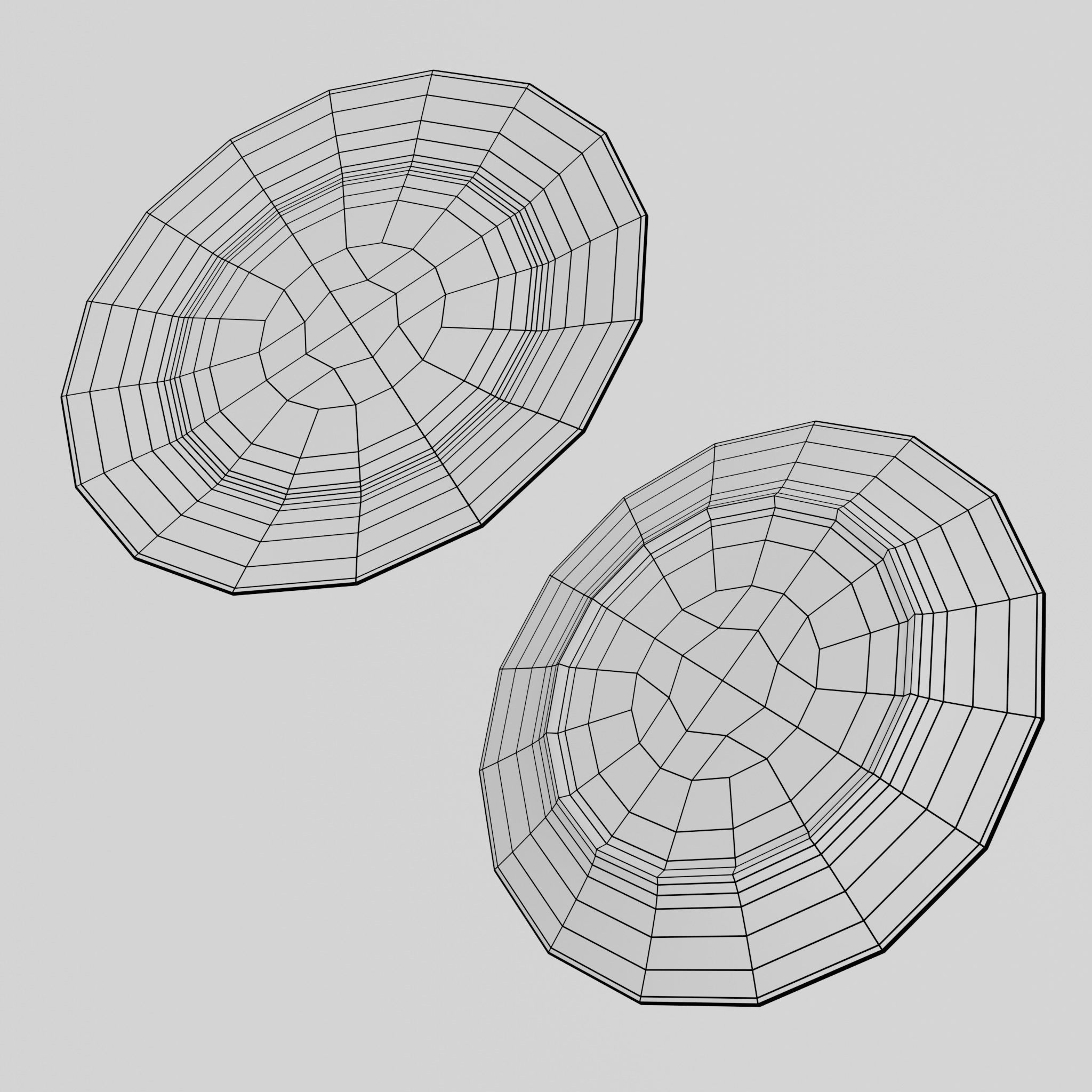 Porcelain Salad plate Low-poly 3D model_12