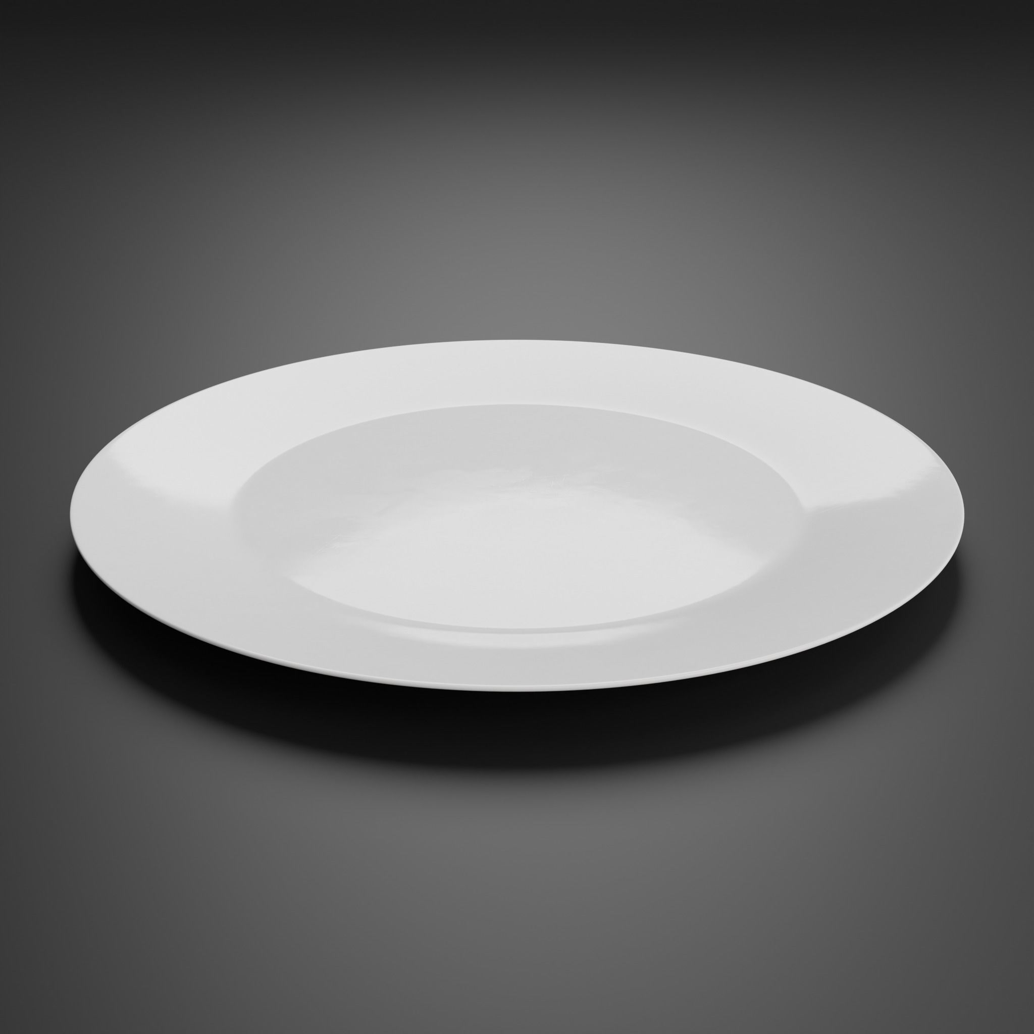 Porcelain Salad plate Low-poly 3D model_1