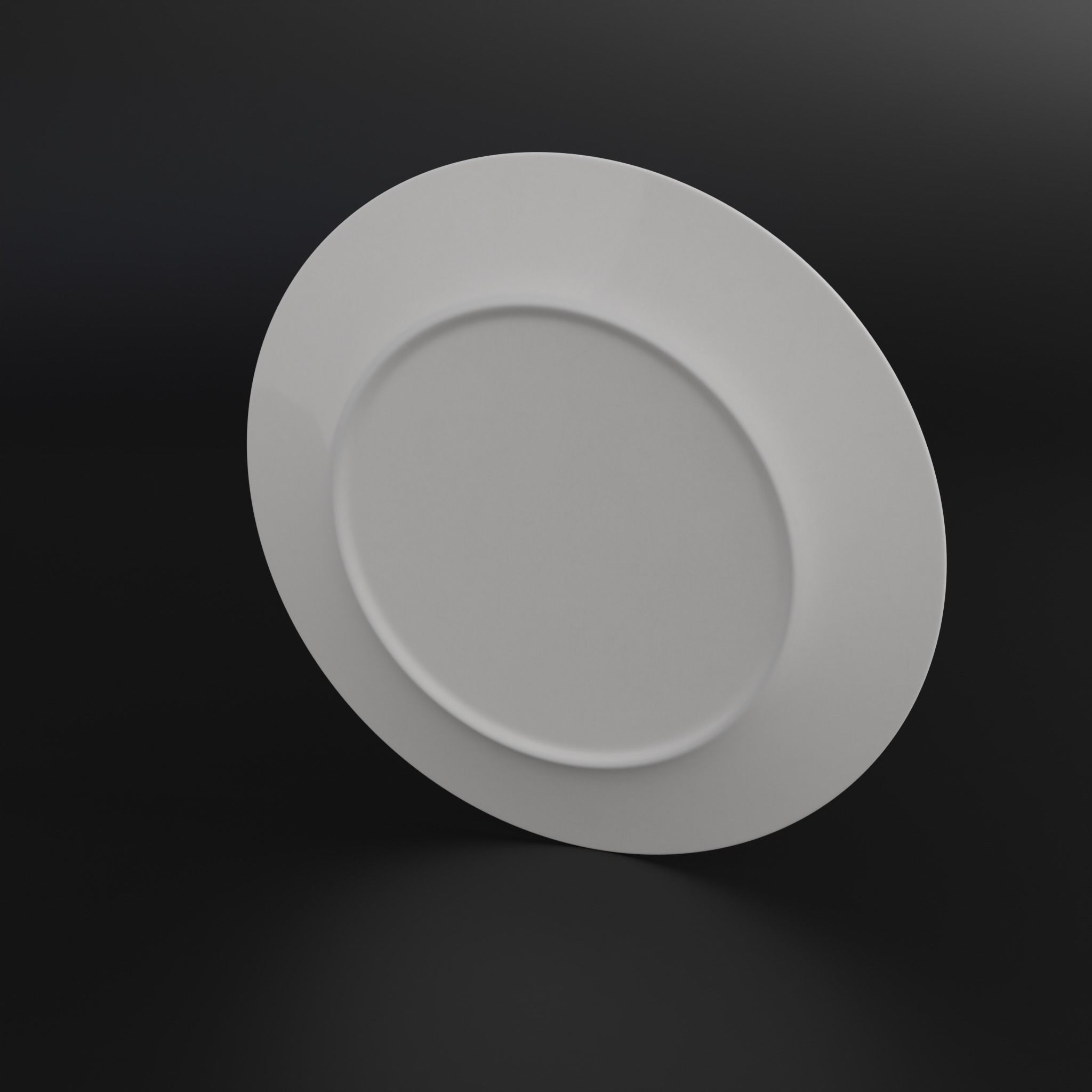 Porcelain Salad plate Low-poly 3D model_7