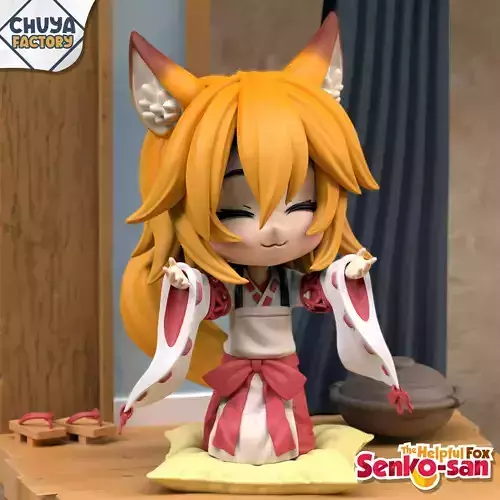 Senko-san figurine of cat on shelf