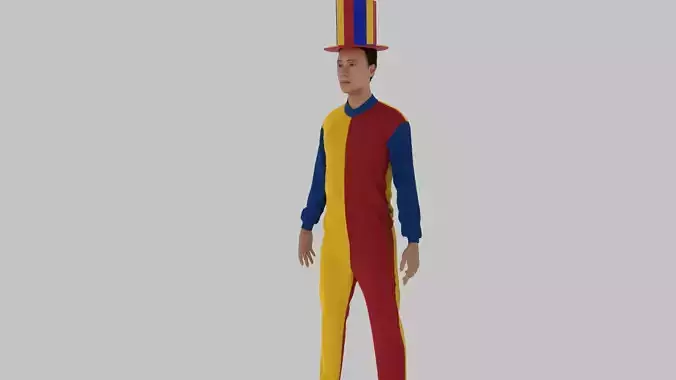 Clown man in costume