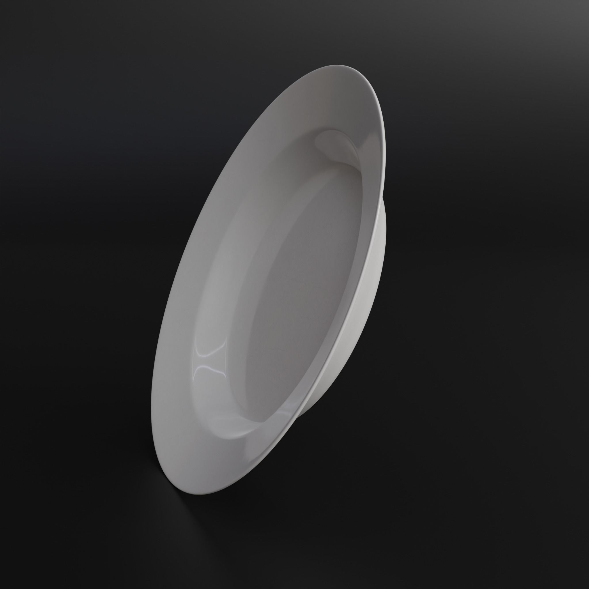 Porcelain Soup plate Low-poly 3D model_10