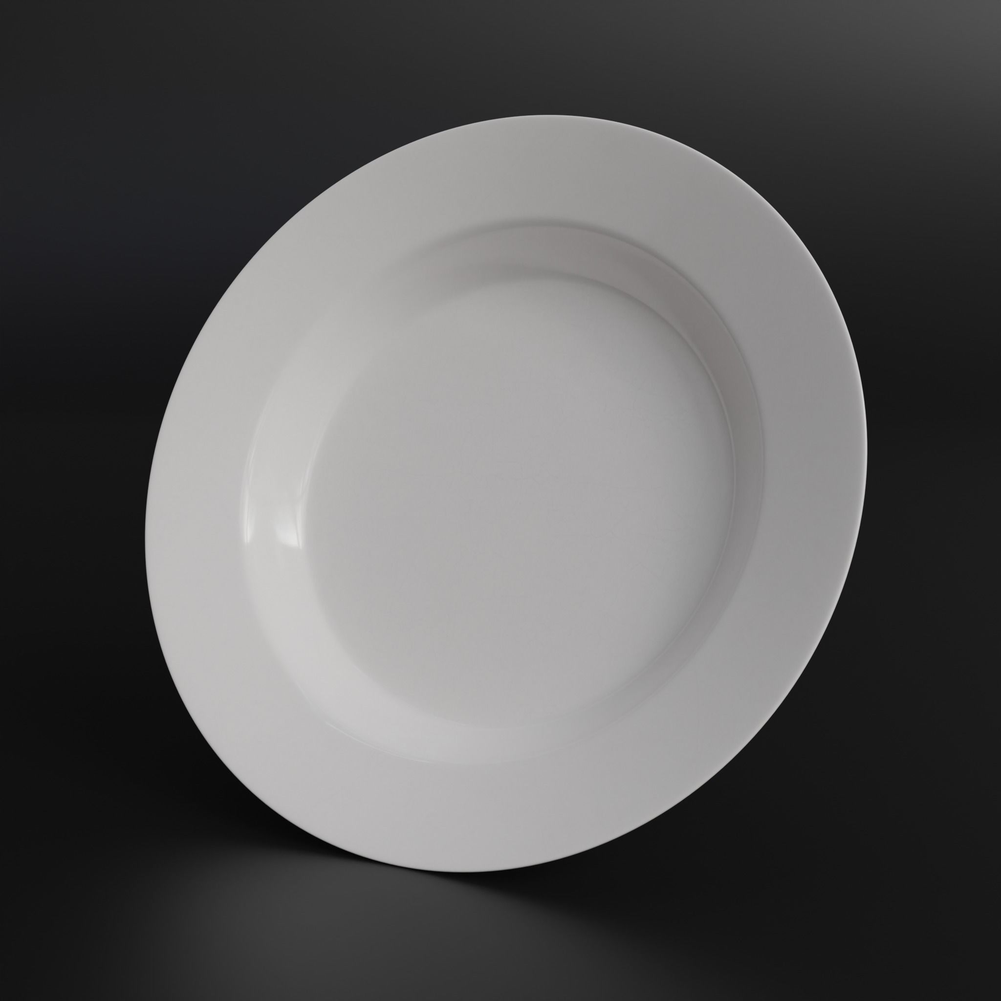 Porcelain Soup plate Low-poly 3D model_3