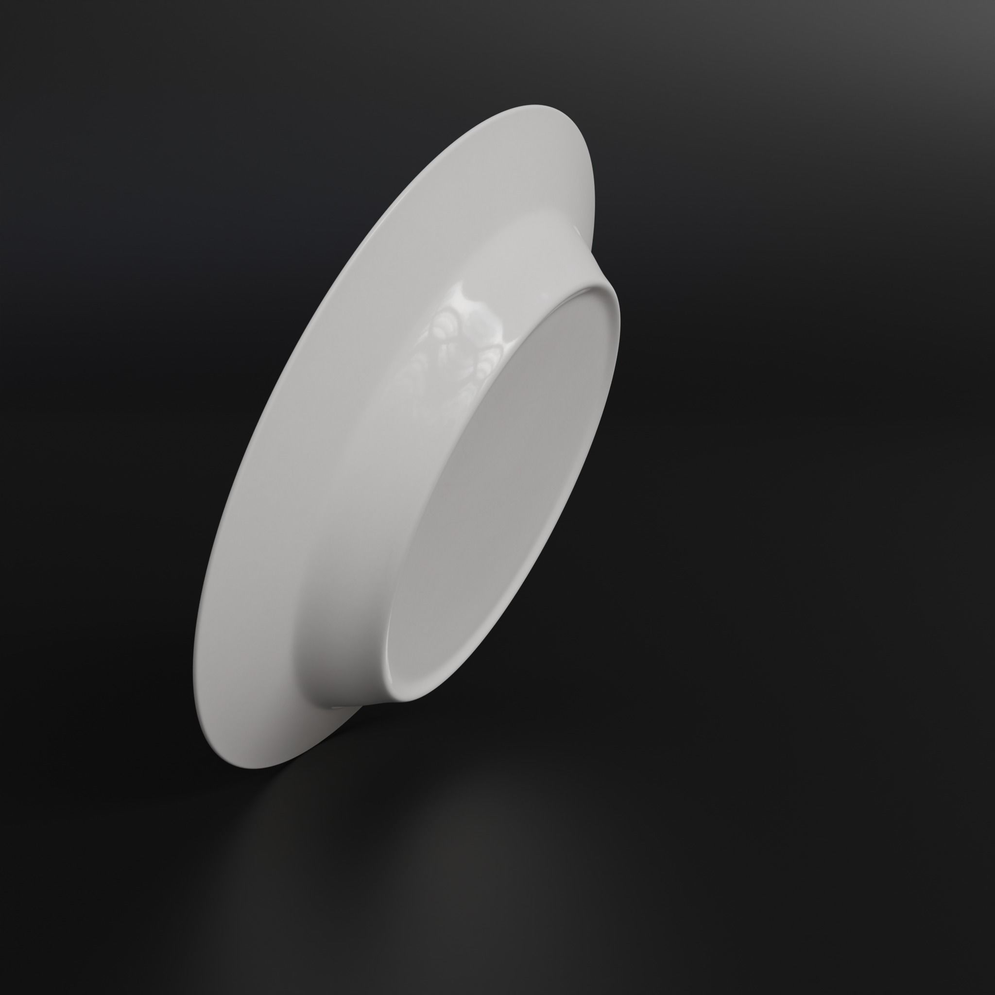 Porcelain Soup plate Low-poly 3D model_9