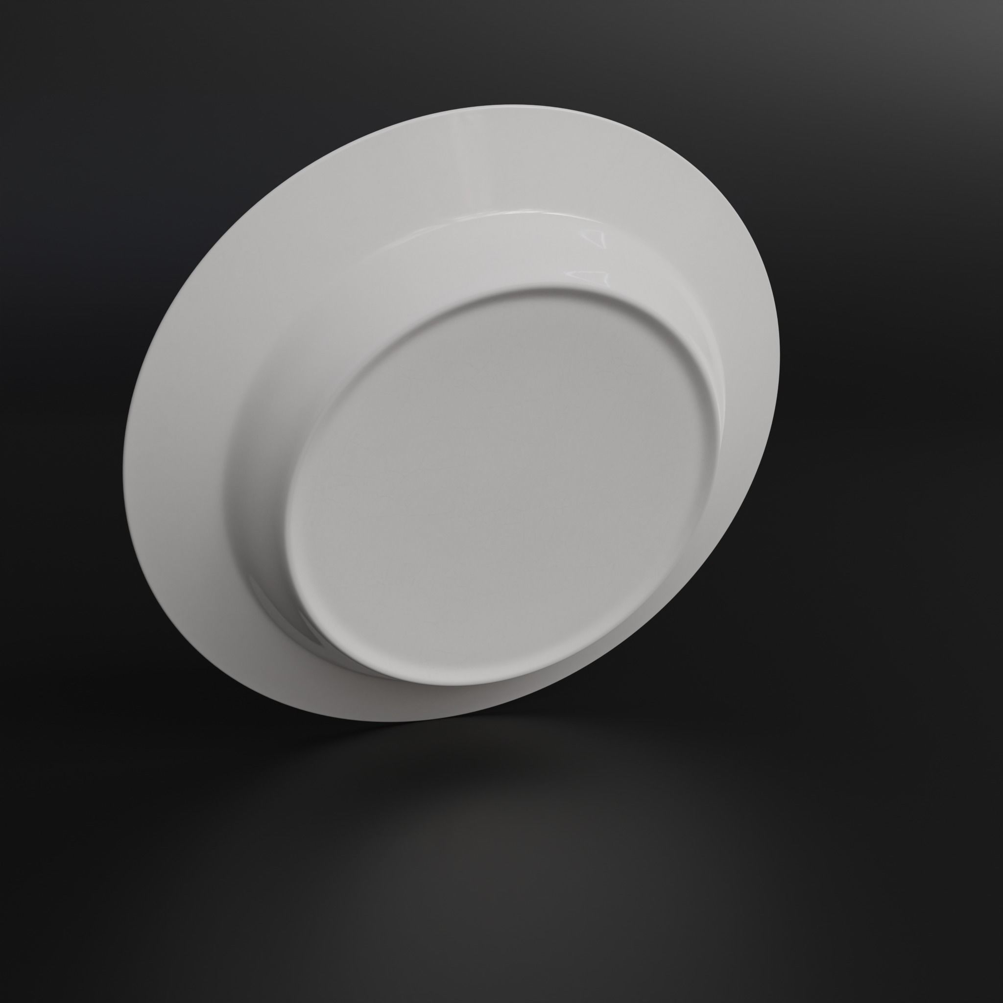 Porcelain Soup plate Low-poly 3D model_8