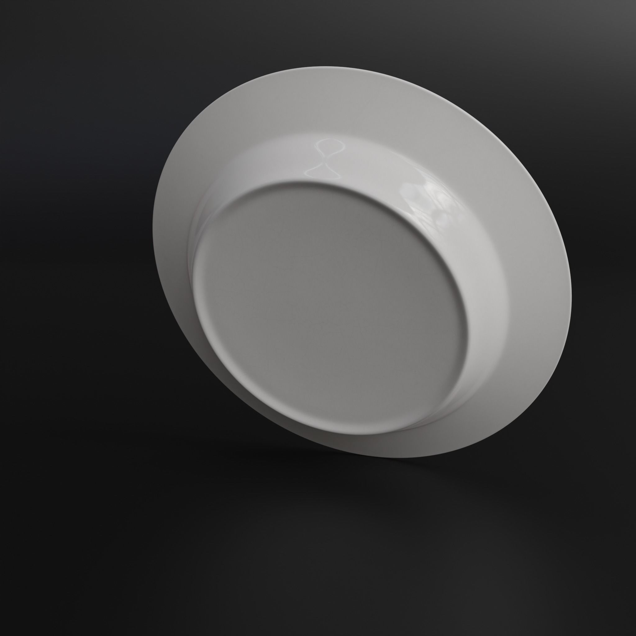Porcelain Soup plate Low-poly 3D model_7