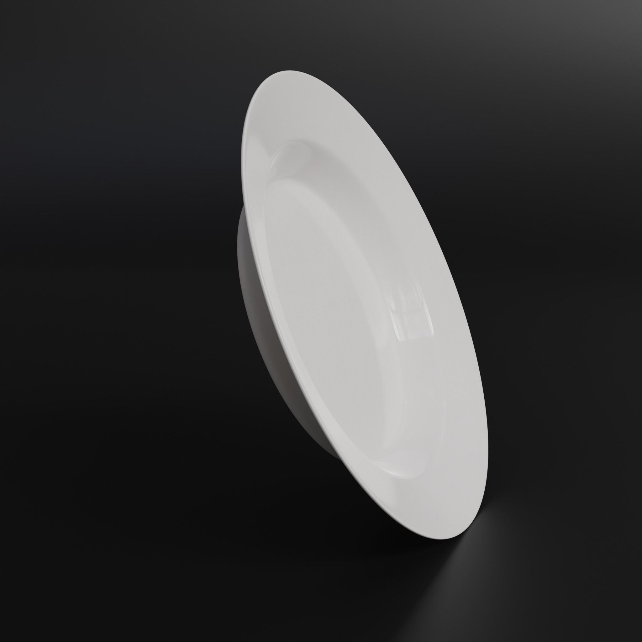 Porcelain Soup plate Low-poly 3D model_5
