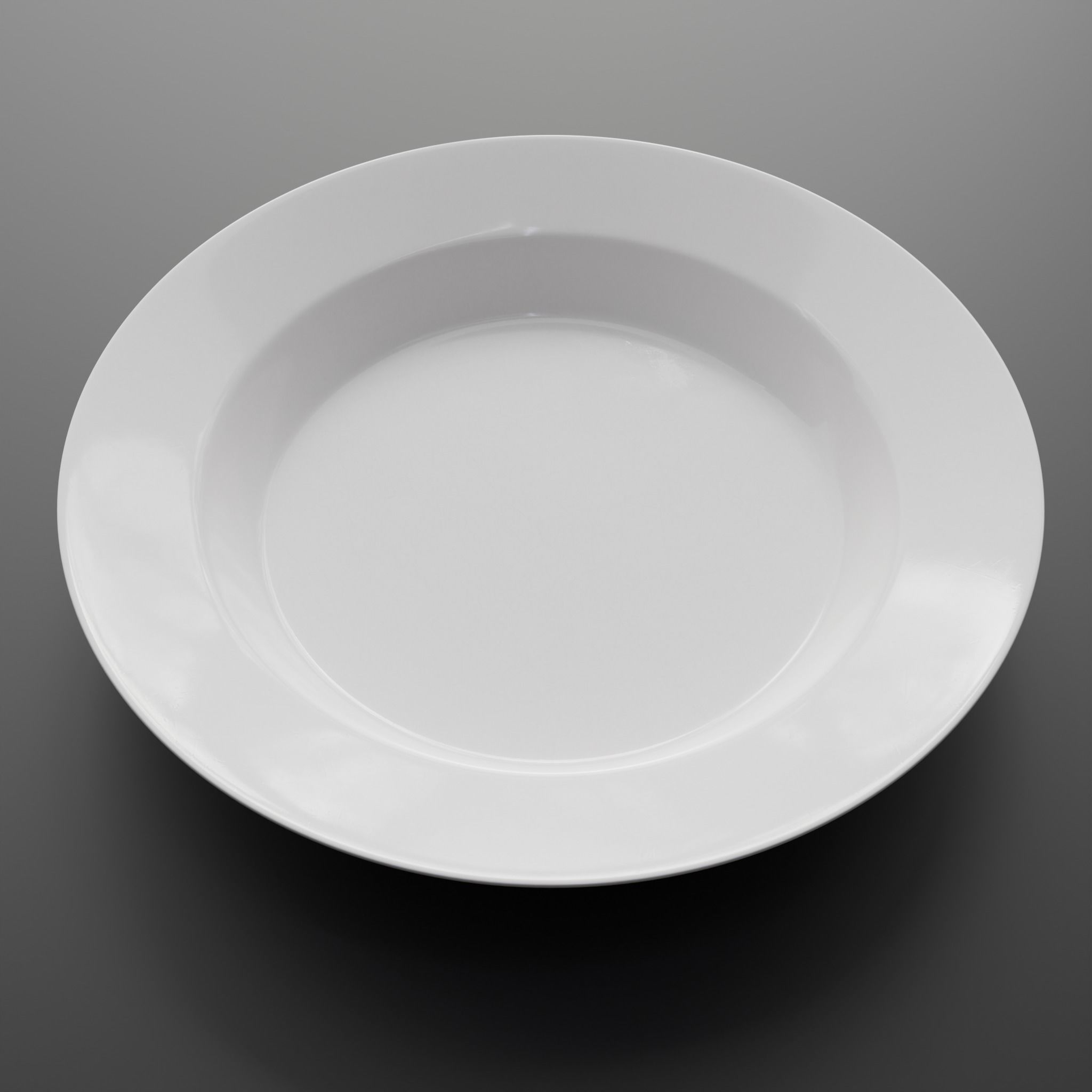 Porcelain Soup plate Low-poly 3D model_2