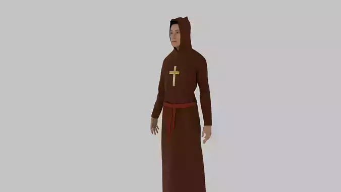 Priest monk in robe