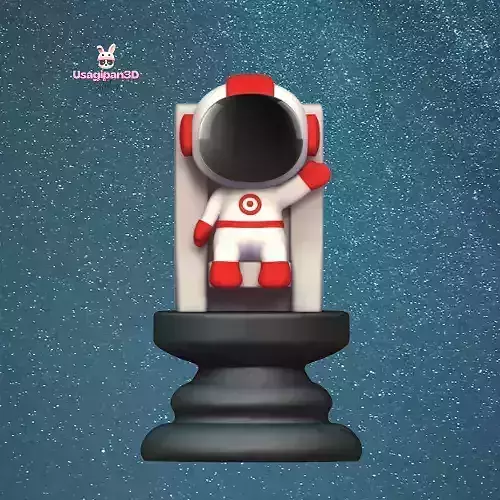 Space Chess - Sitting Astronaut - King 3D print model