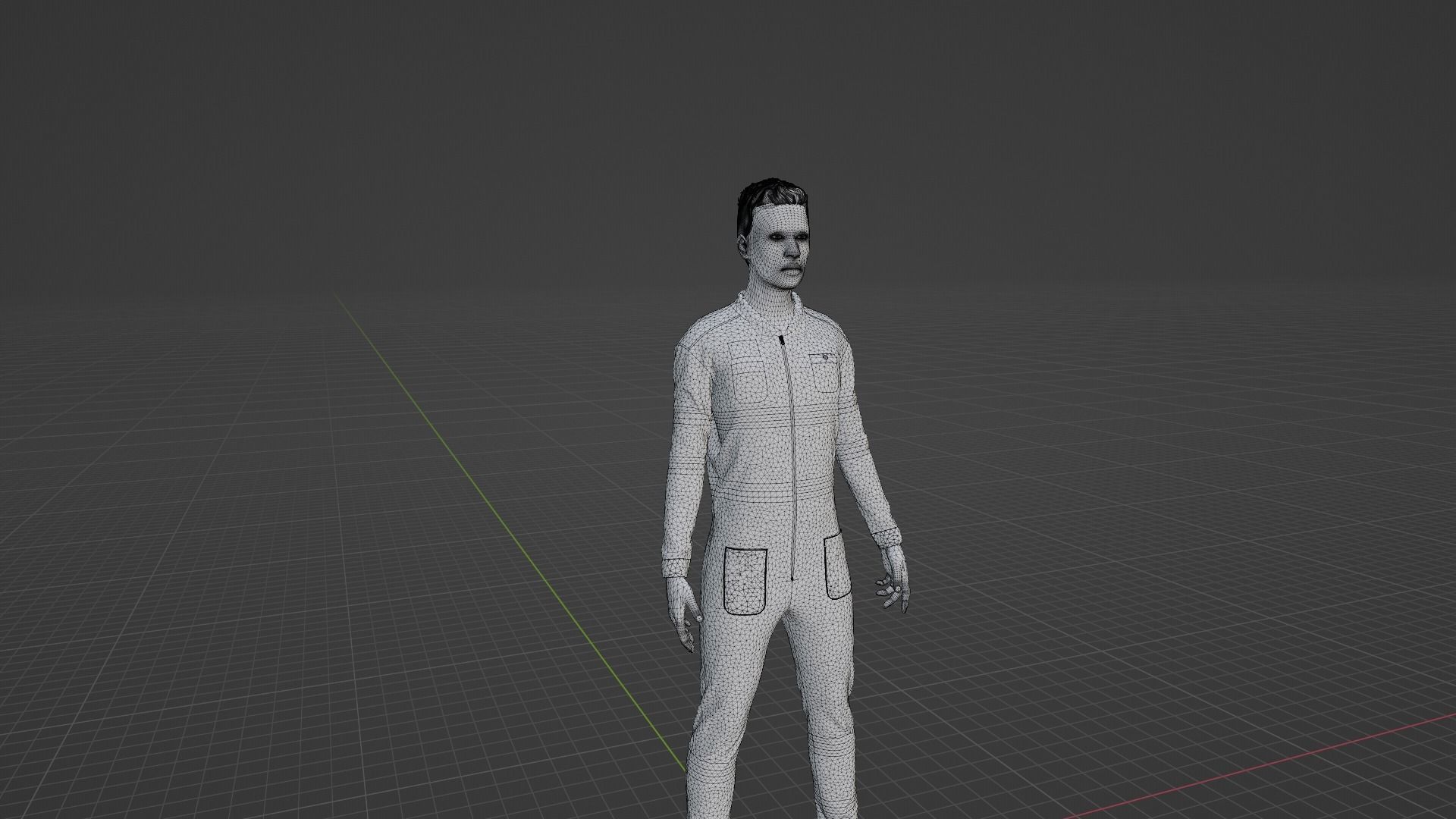 Paramedic man in suit Low-poly 3D model_8