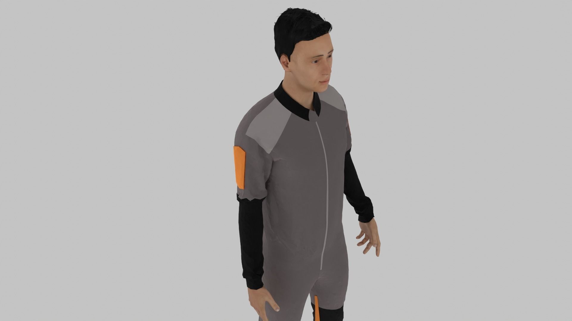 Parachute Jumper Low-poly 3D model_5