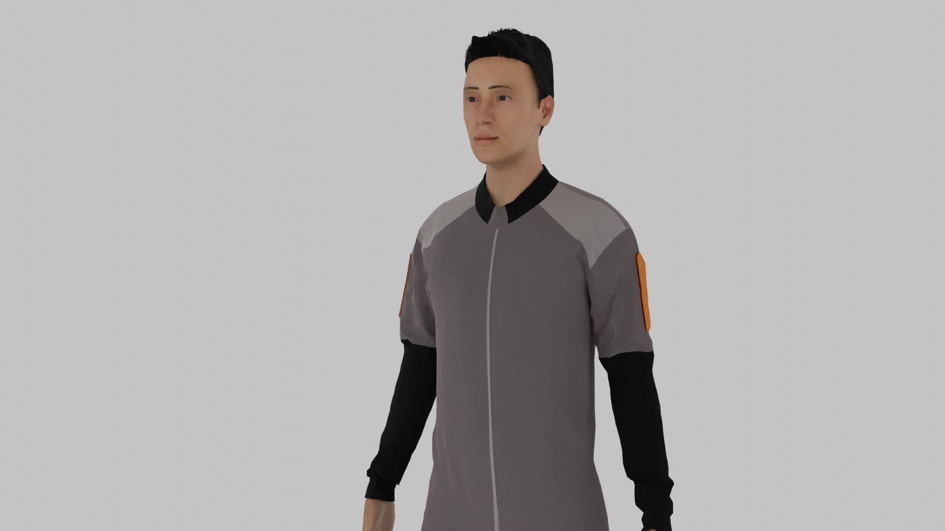 Parachute Jumper Low-poly 3D model_2