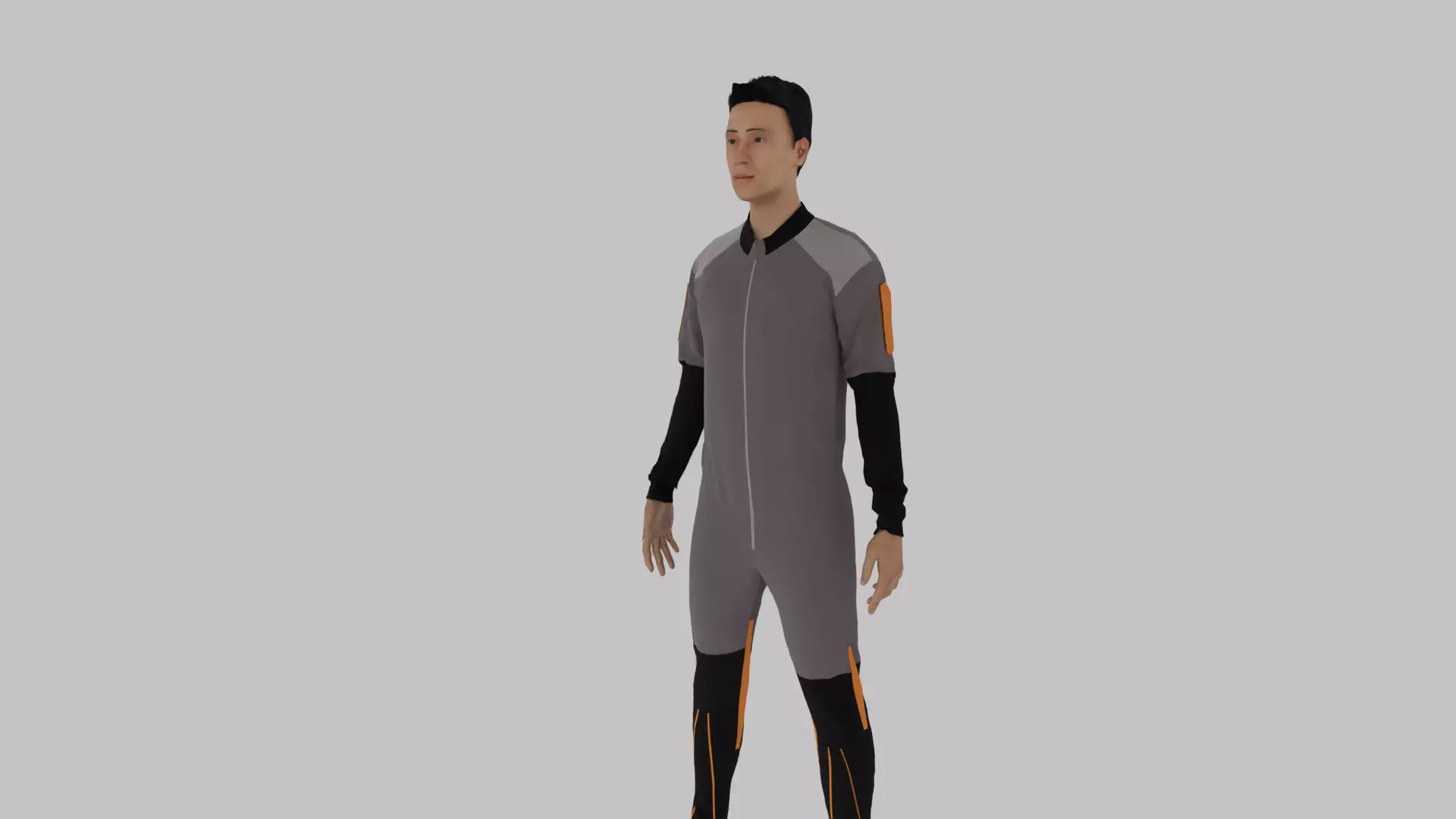 Parachute Jumper Low-poly 3D model_0
