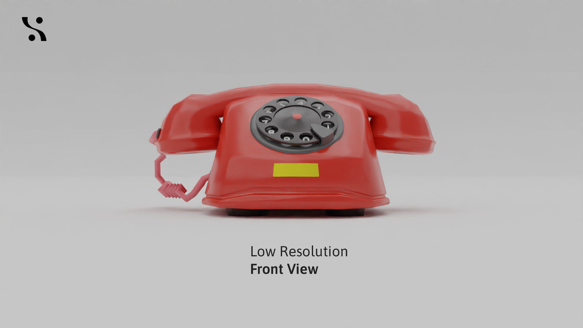 Retro Old-Model Rotary Telephone 3D model_16