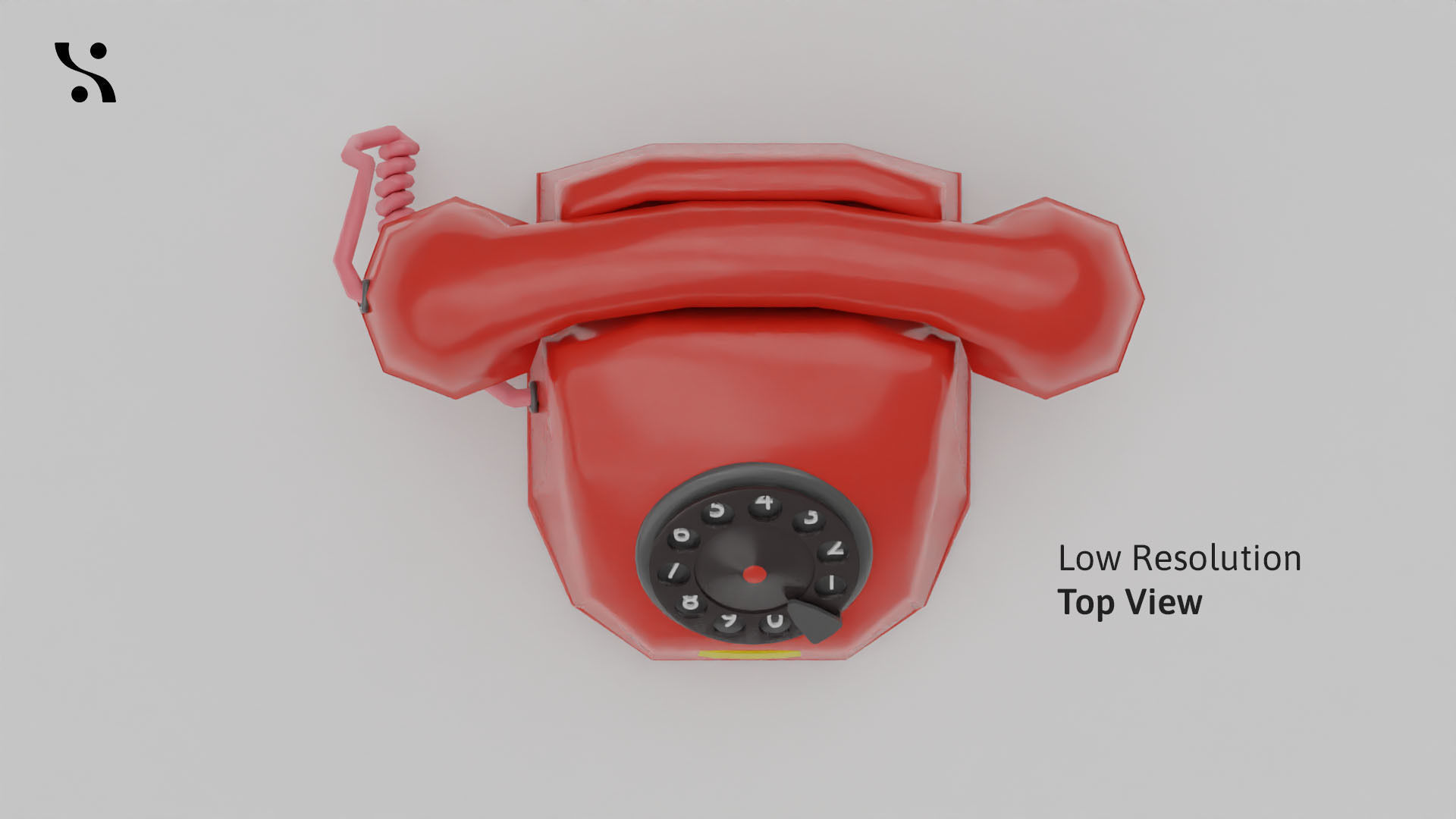 Retro Old-Model Rotary Telephone 3D model_17
