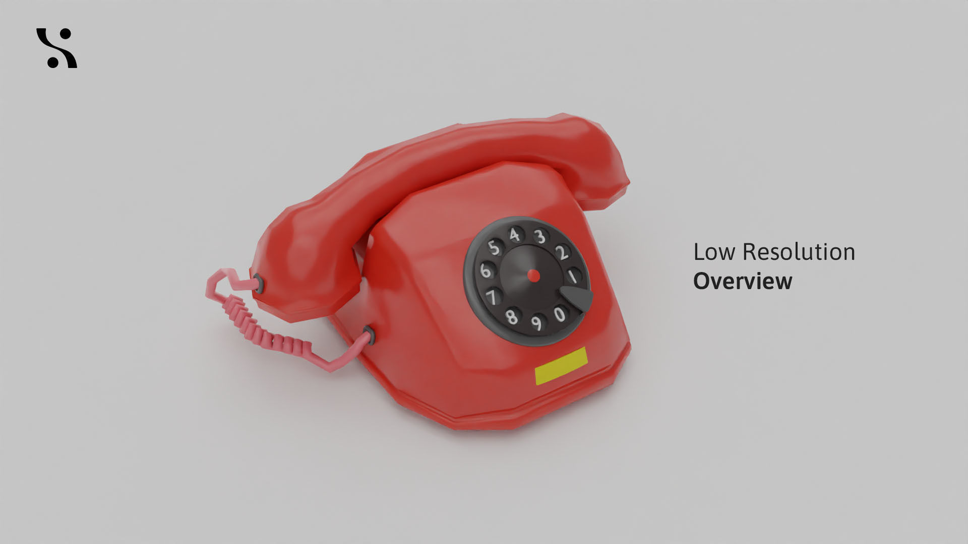 Retro Old-Model Rotary Telephone 3D model_15