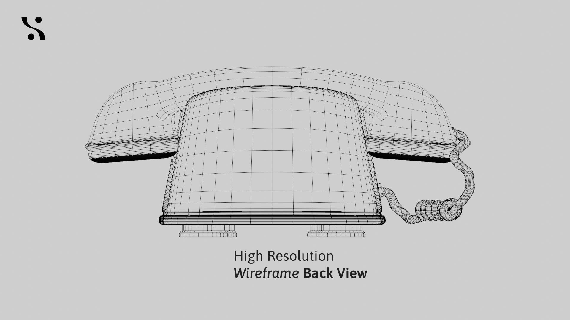 Retro Old-Model Rotary Telephone 3D model_13