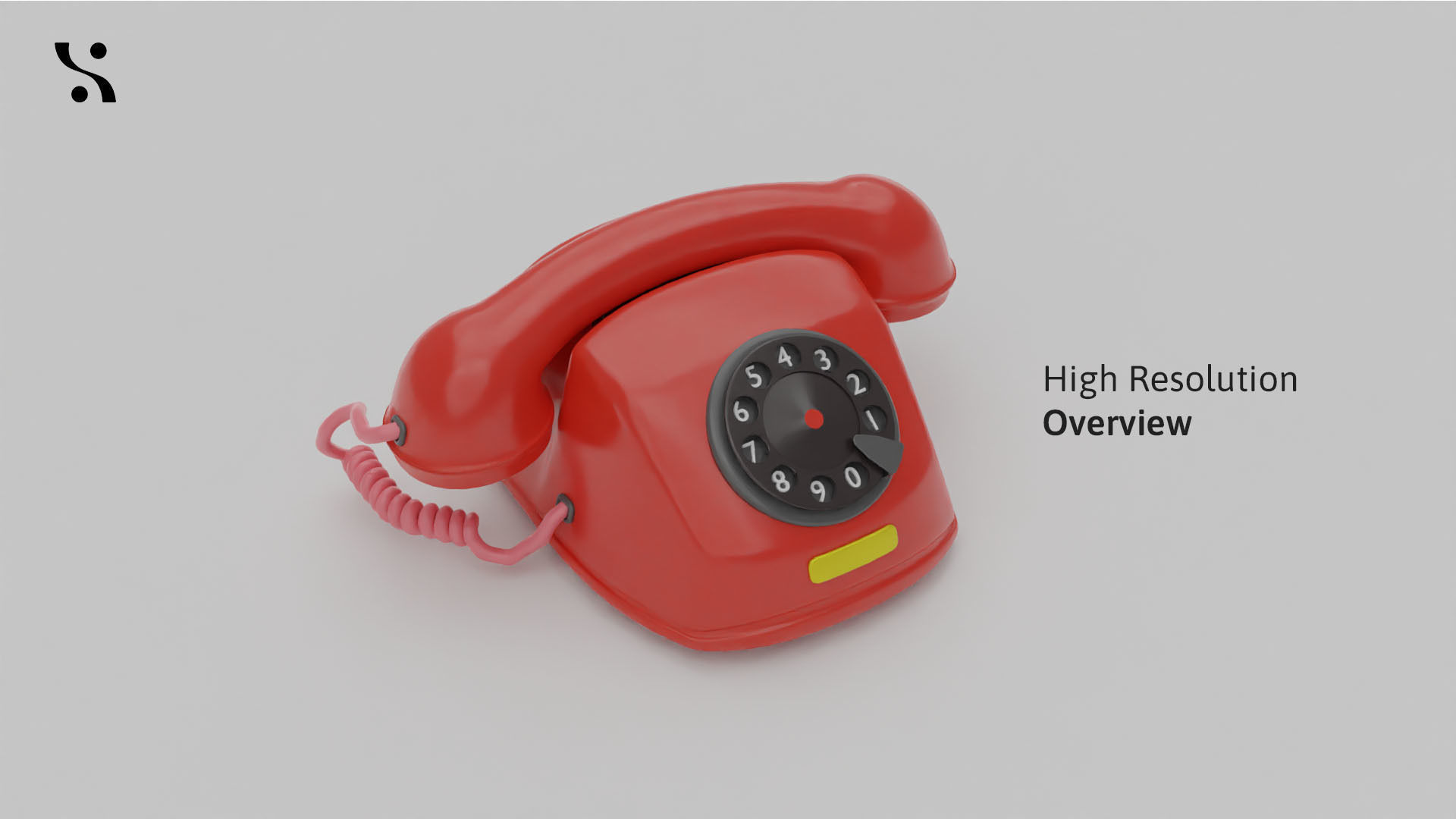 Retro Old-Model Rotary Telephone 3D model_4