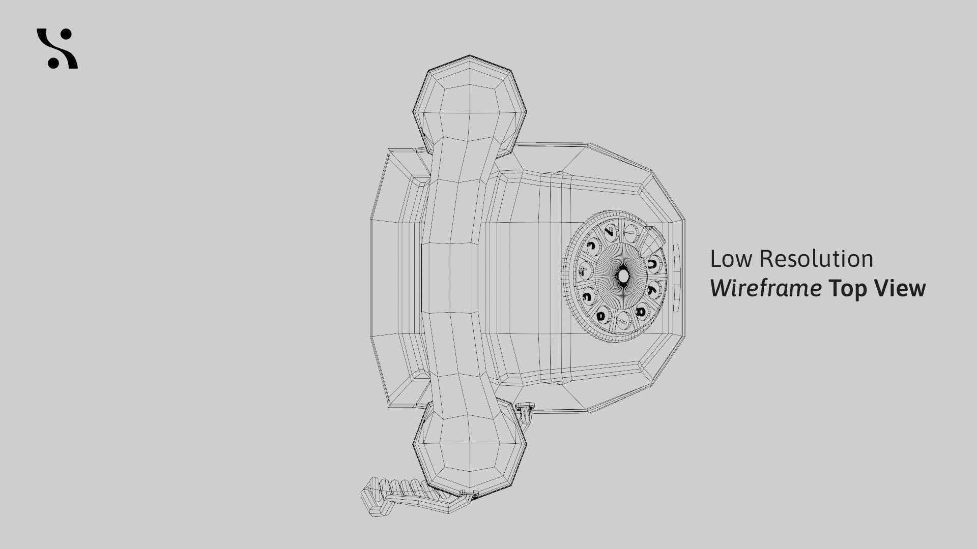 Retro Old-Model Rotary Telephone 3D model_22