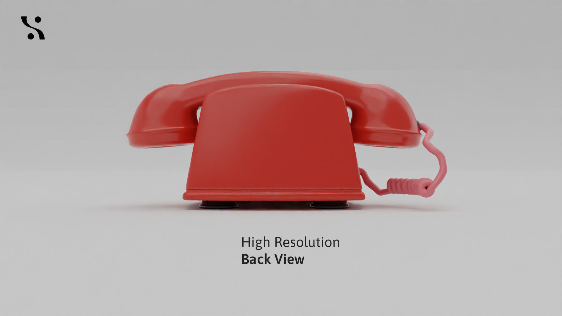 Retro Old-Model Rotary Telephone 3D model_8