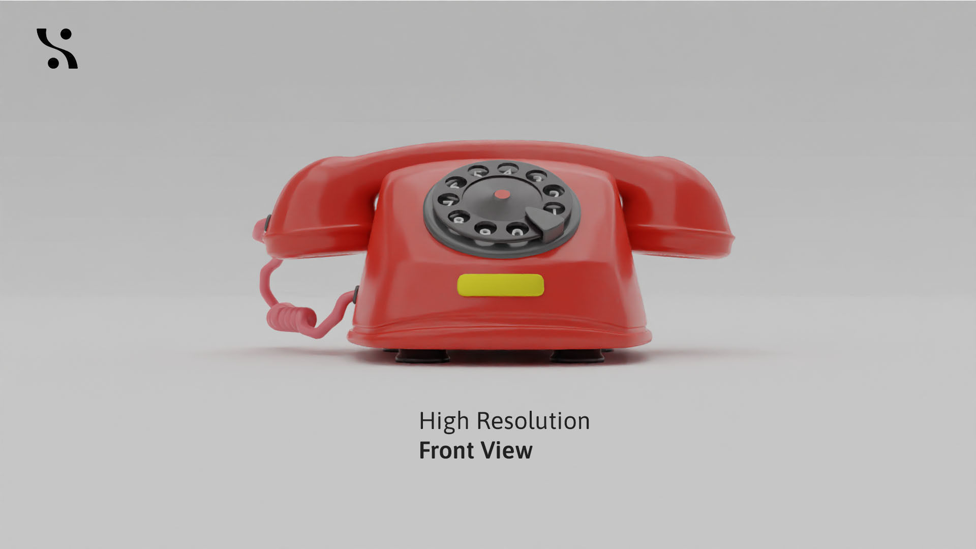 Retro Old-Model Rotary Telephone 3D model_5