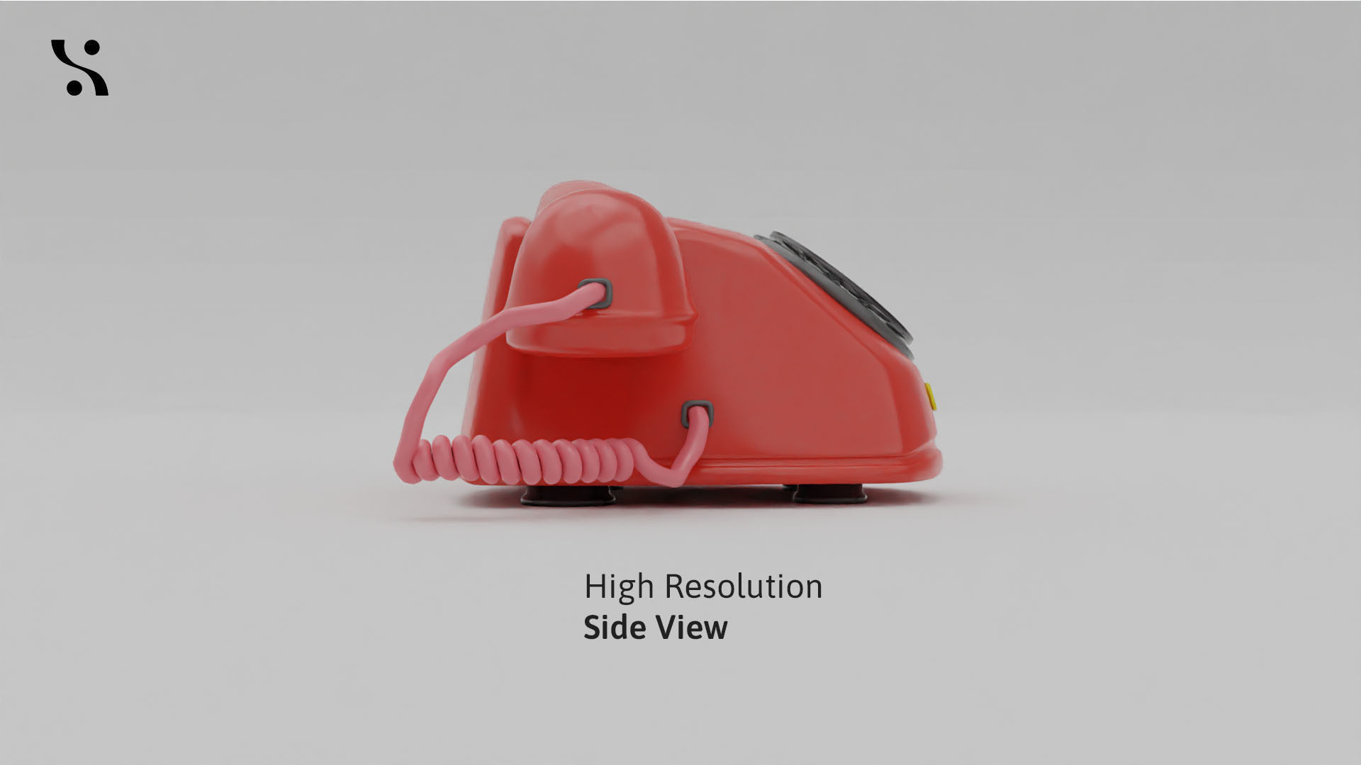 Retro Old-Model Rotary Telephone 3D model_7