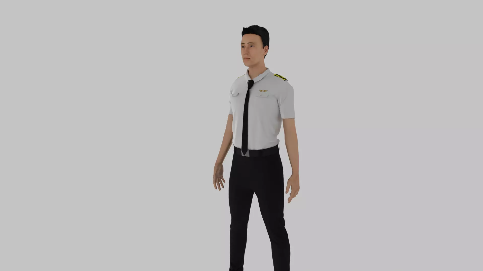 Airplane Pilot Low-poly 3D model