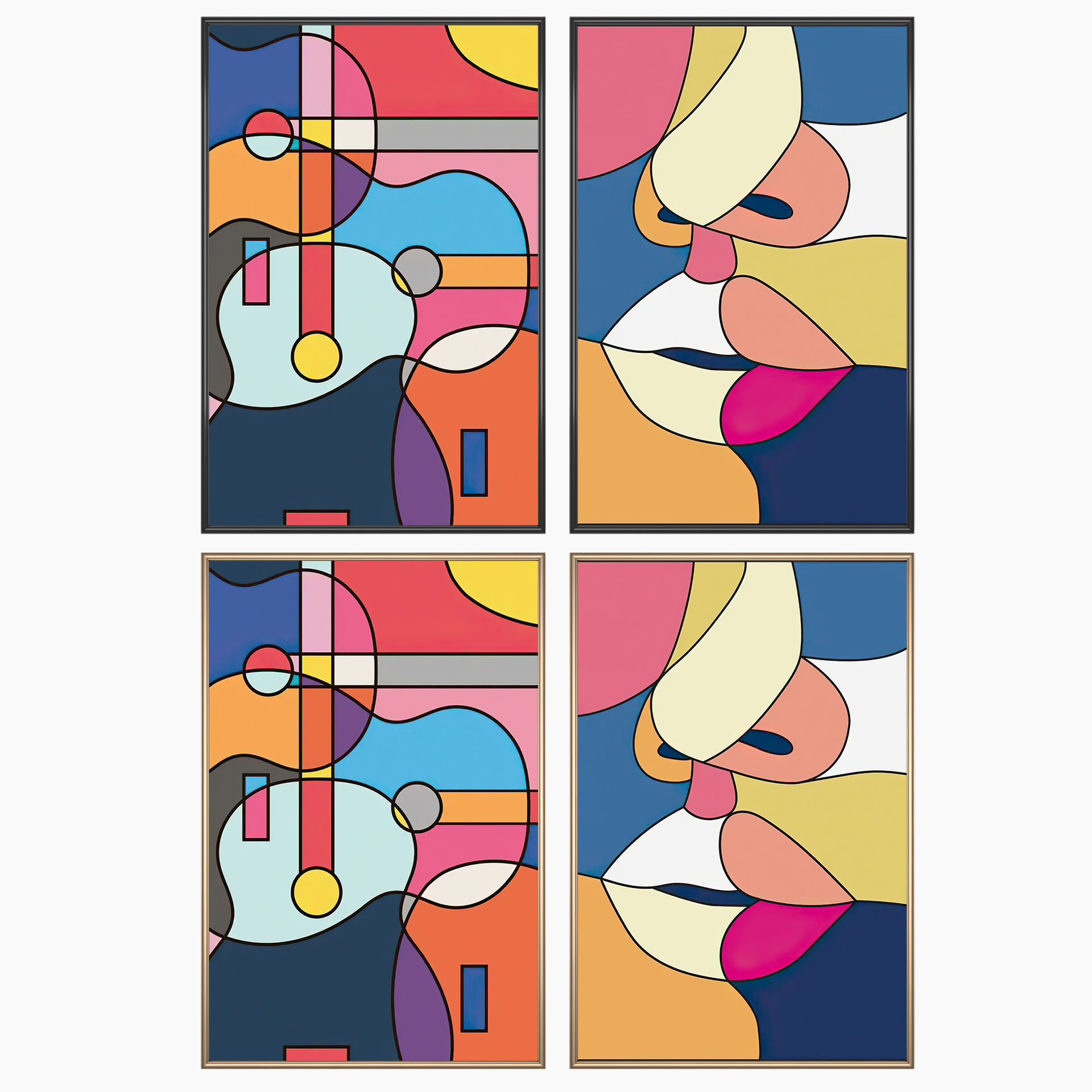 Wall Art Set 3807 3D model_1