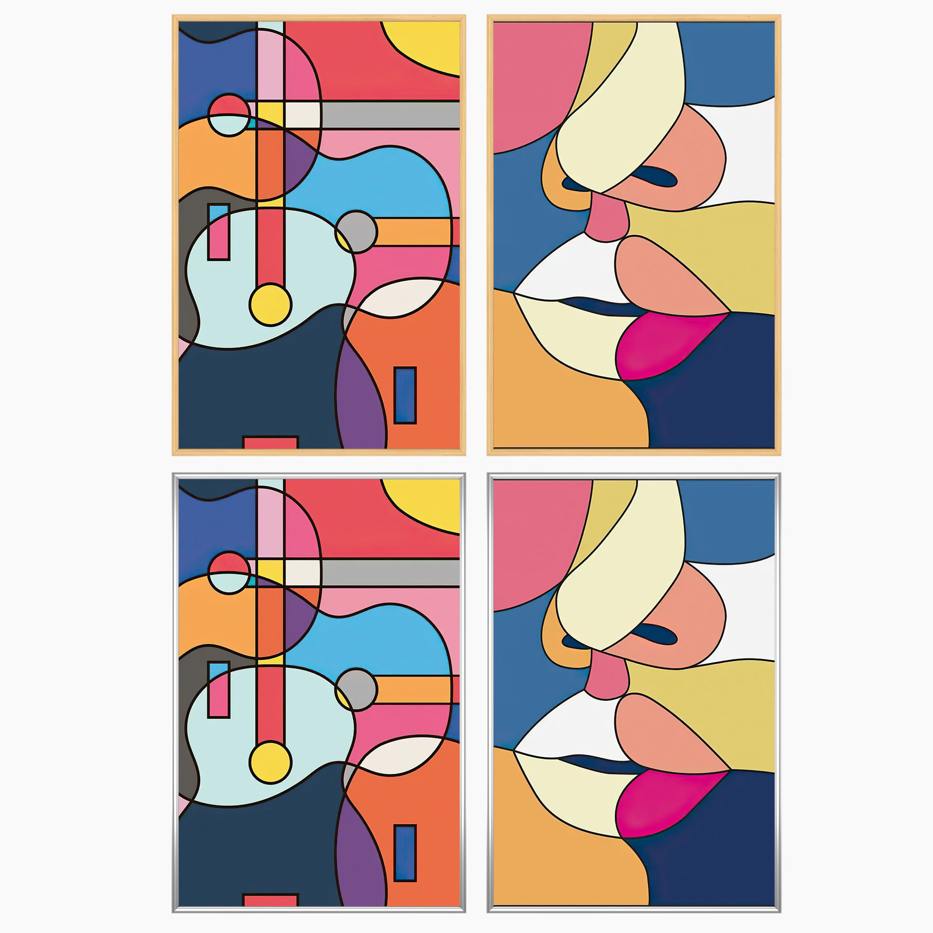 Wall Art Set 3807 3D model_2