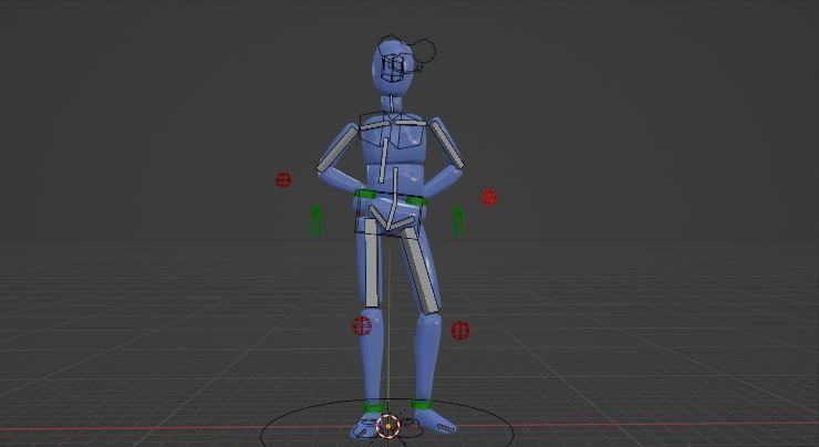 Free Animation Armature for Blender Free 3D model_3
