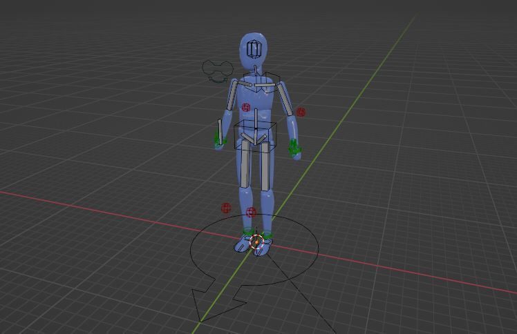 Free Animation Armature for Blender Free 3D model_4