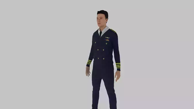Pilot male in uniform