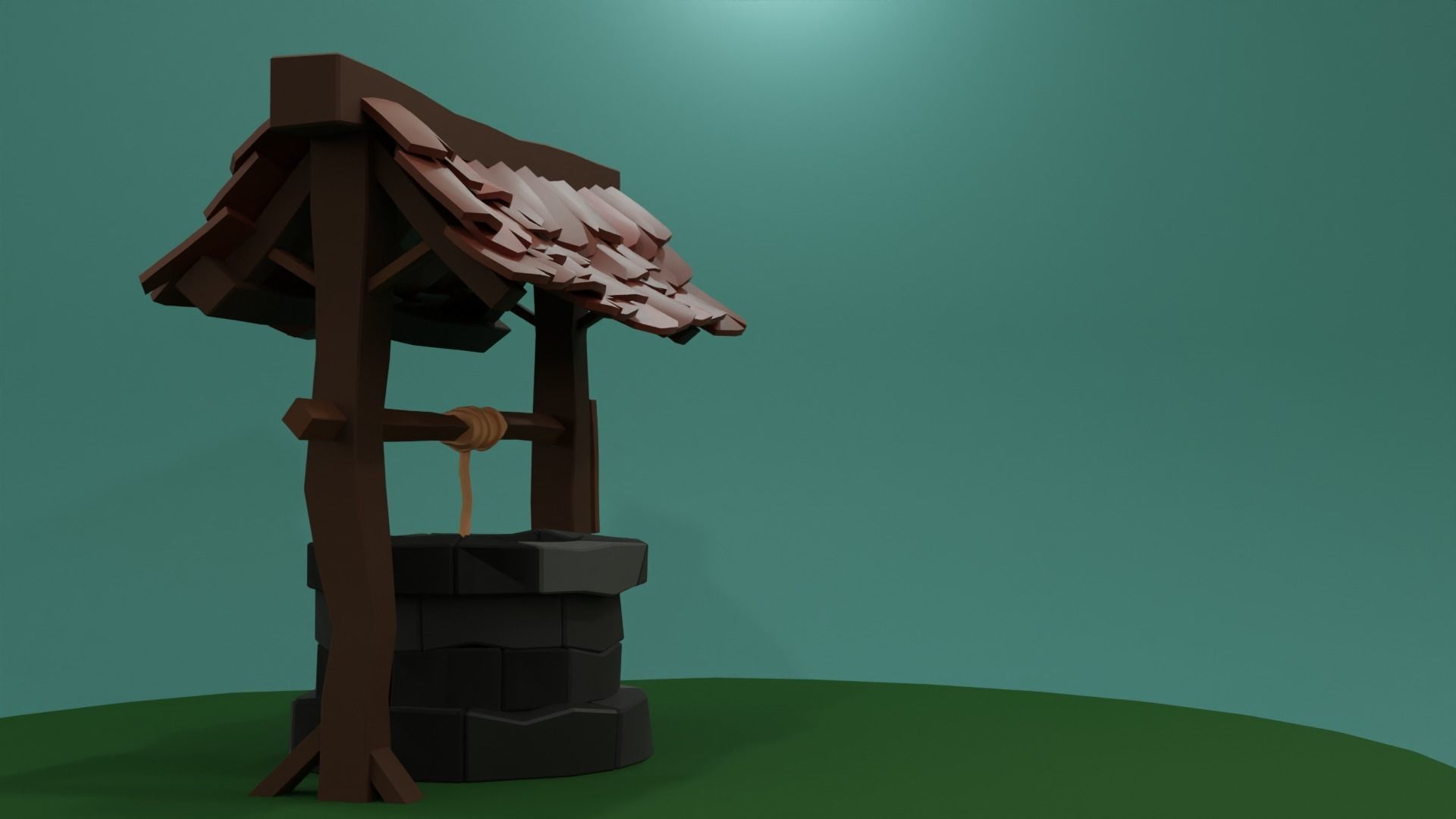 Medieval Well 3D model_2