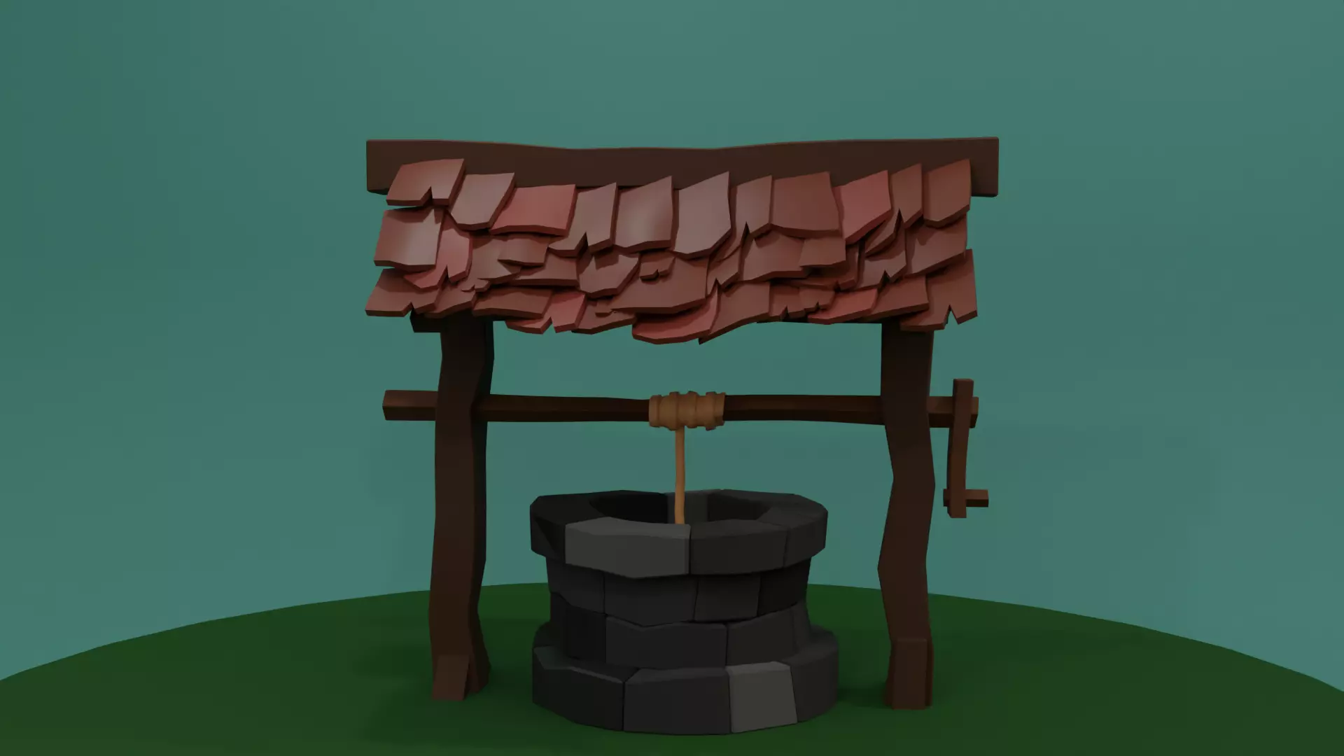 Medieval Well 3D model_0